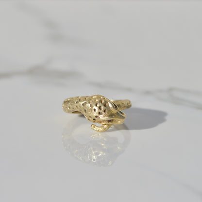 Vintage Ouroboros Snake Ring Sz 6 18k