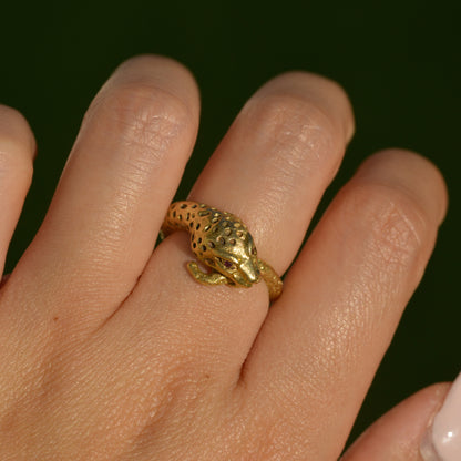 Vintage Ouroboros Snake Ring Sz 6 18k