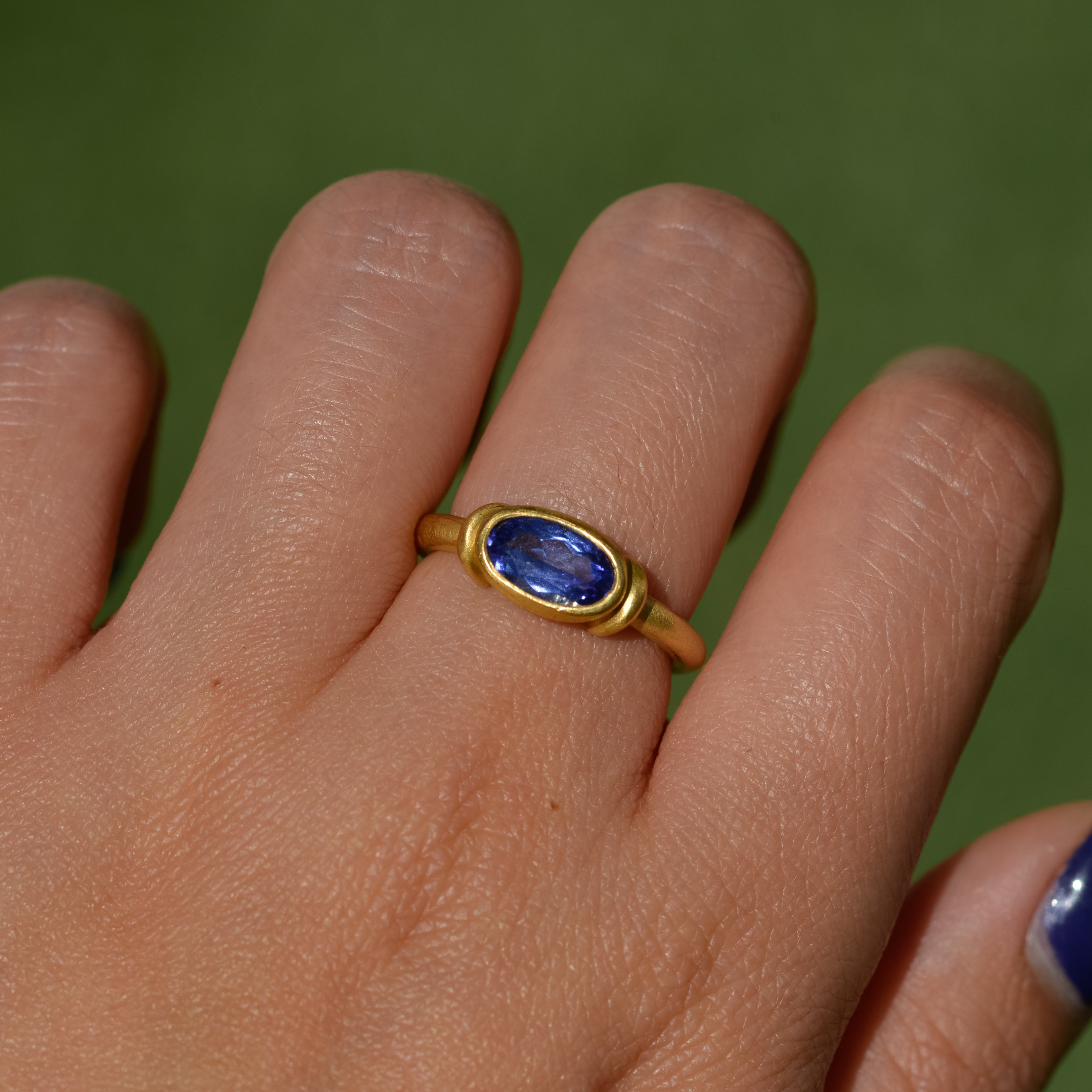 Estate Oval Cut Tanzanite Ring