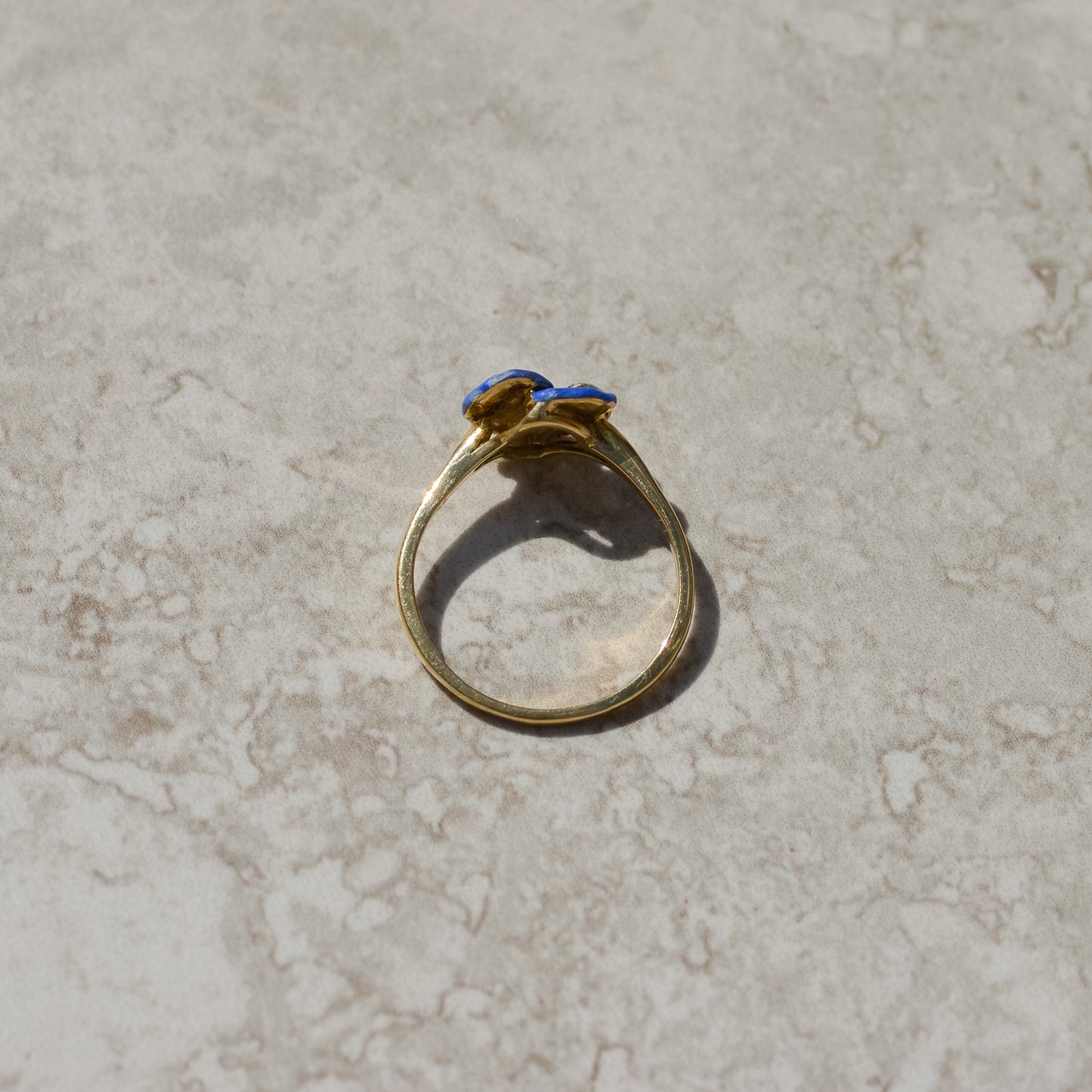 Vintage Enamel Pansy Ring