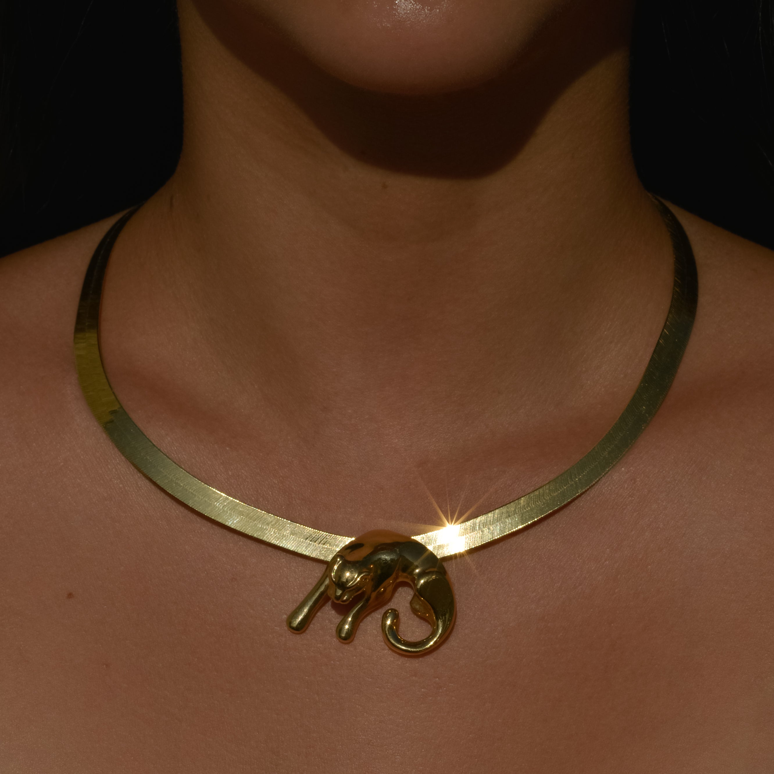Vintage Panther Slider Pendant