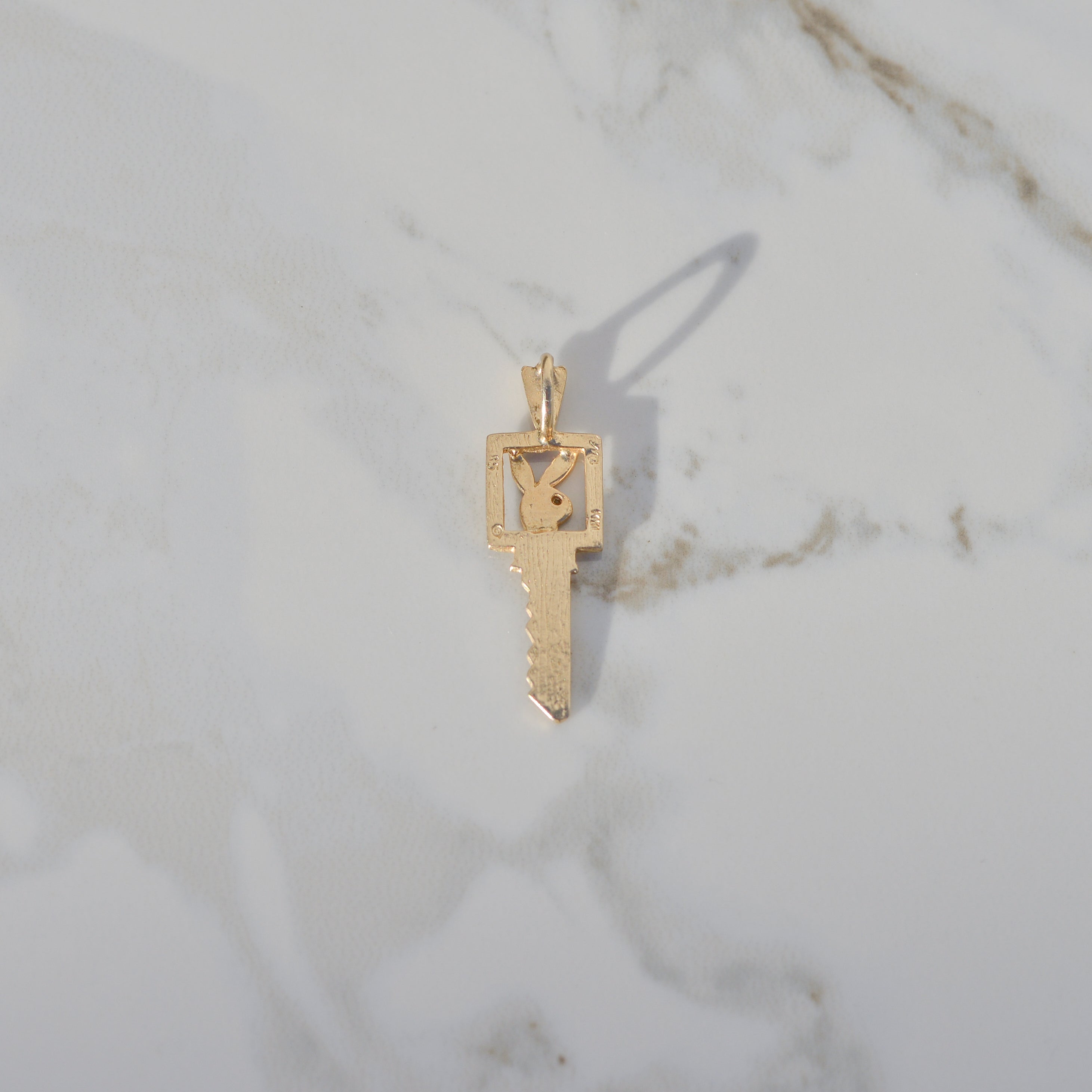 Vintage Playboy Key Charm 14k