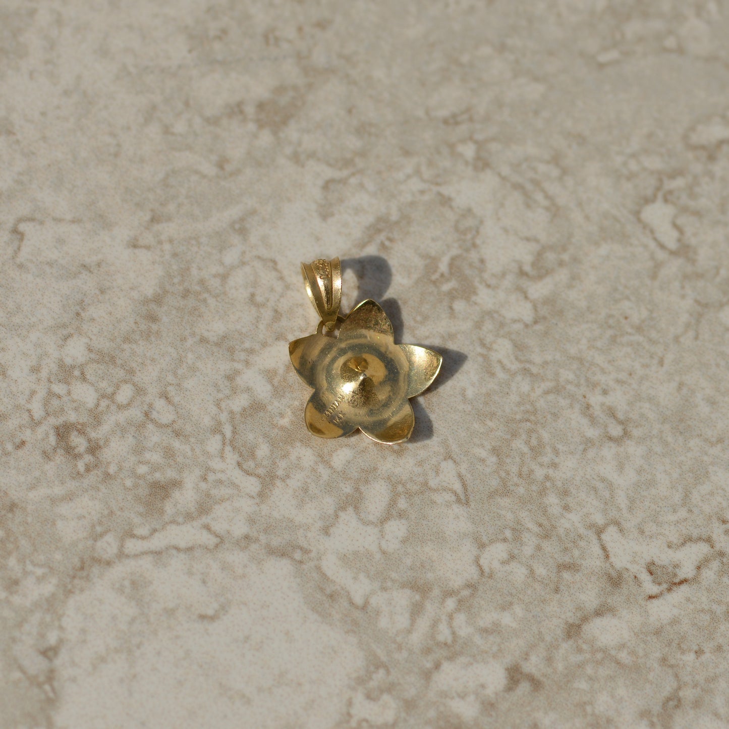 Vintage Plumeria Diamond Charm