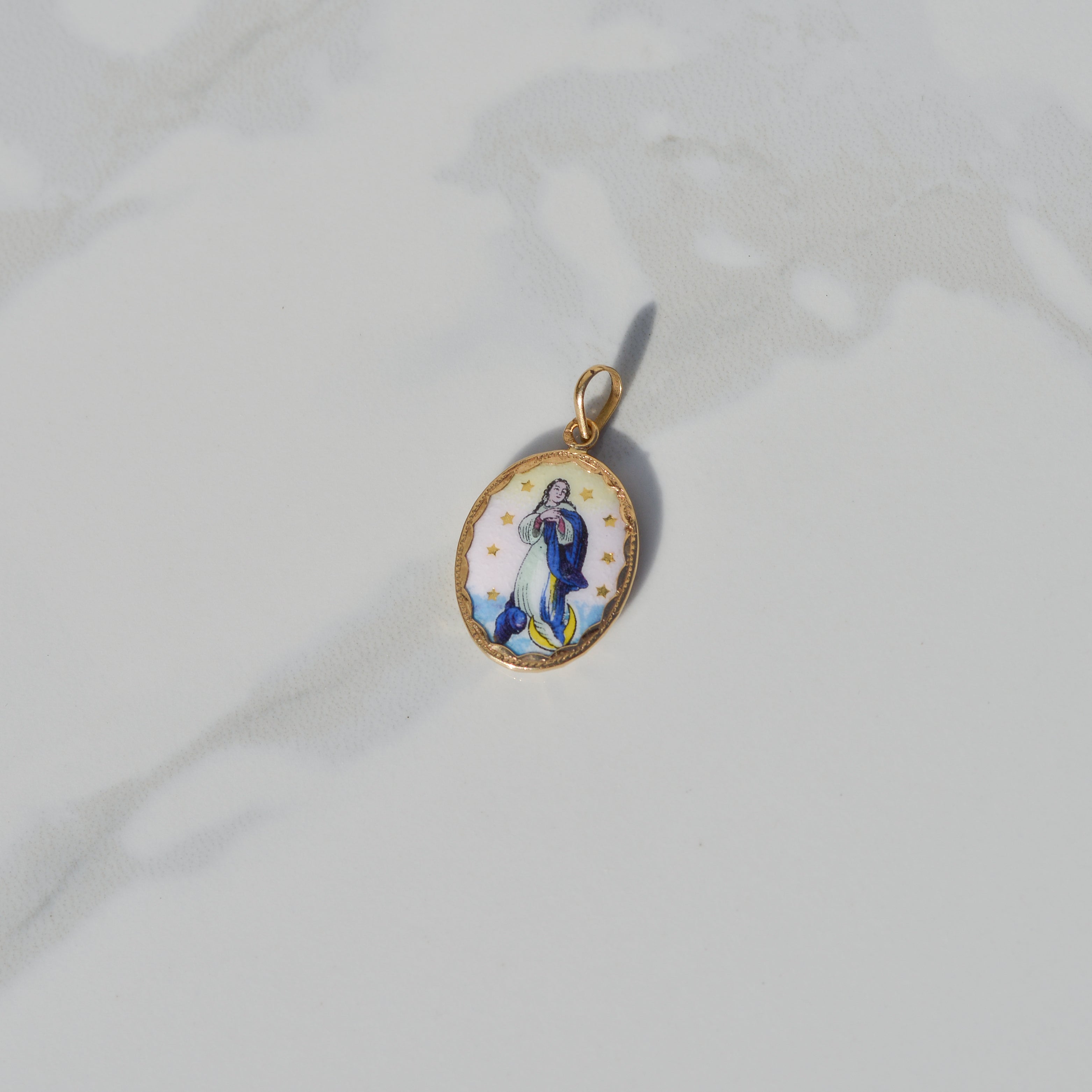 Vintage Portugese Virgin Mary Charm