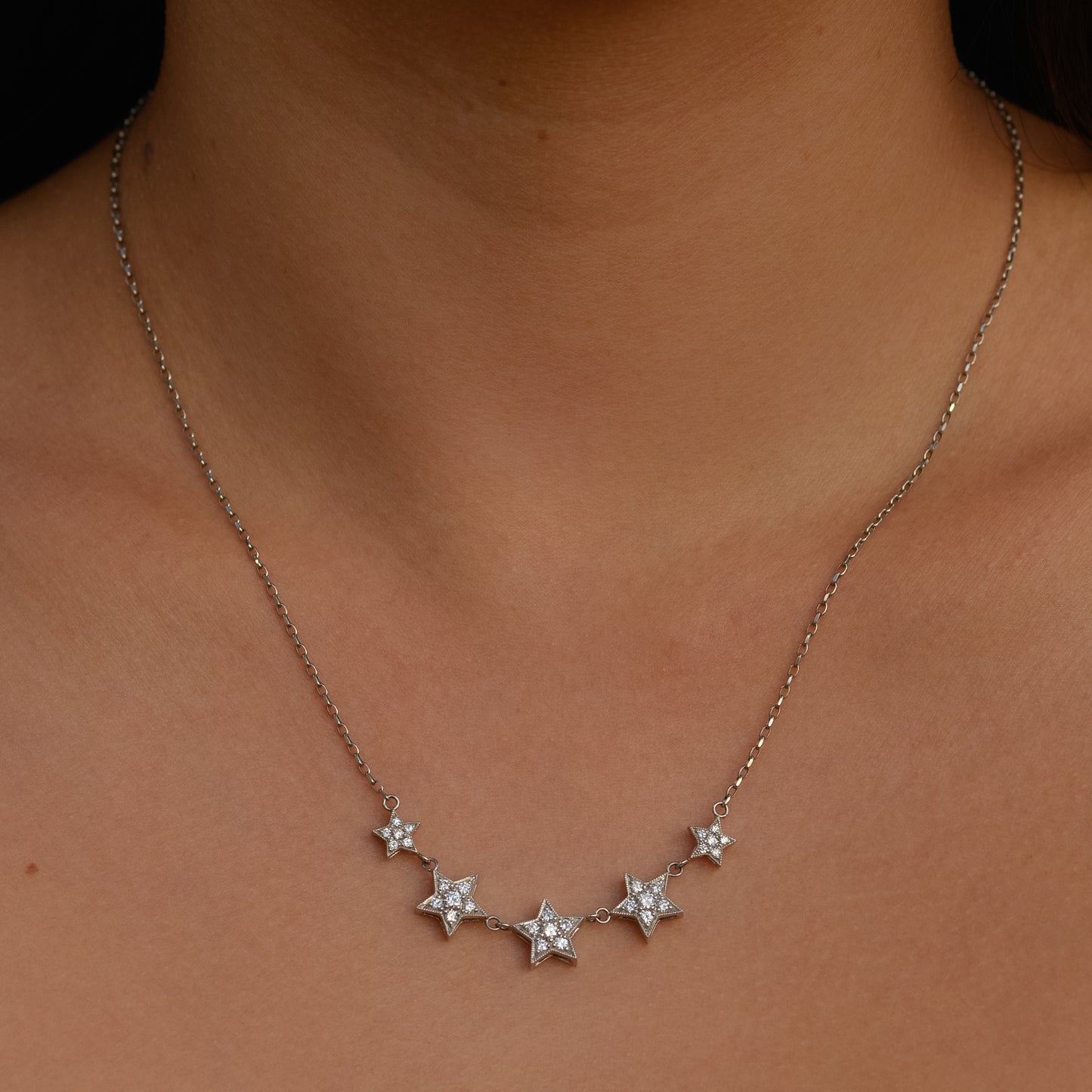 Estate Diamond Star Necklace