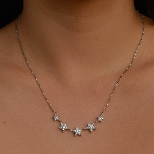 Estate Diamond Star Necklace