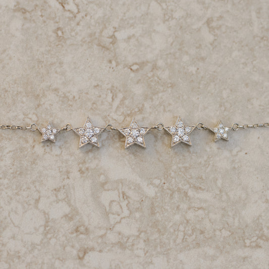Estate Diamond Star Necklace