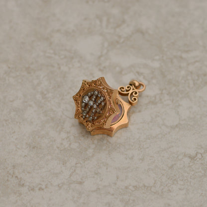Victorian Rosecut Diamond Monogram Locket