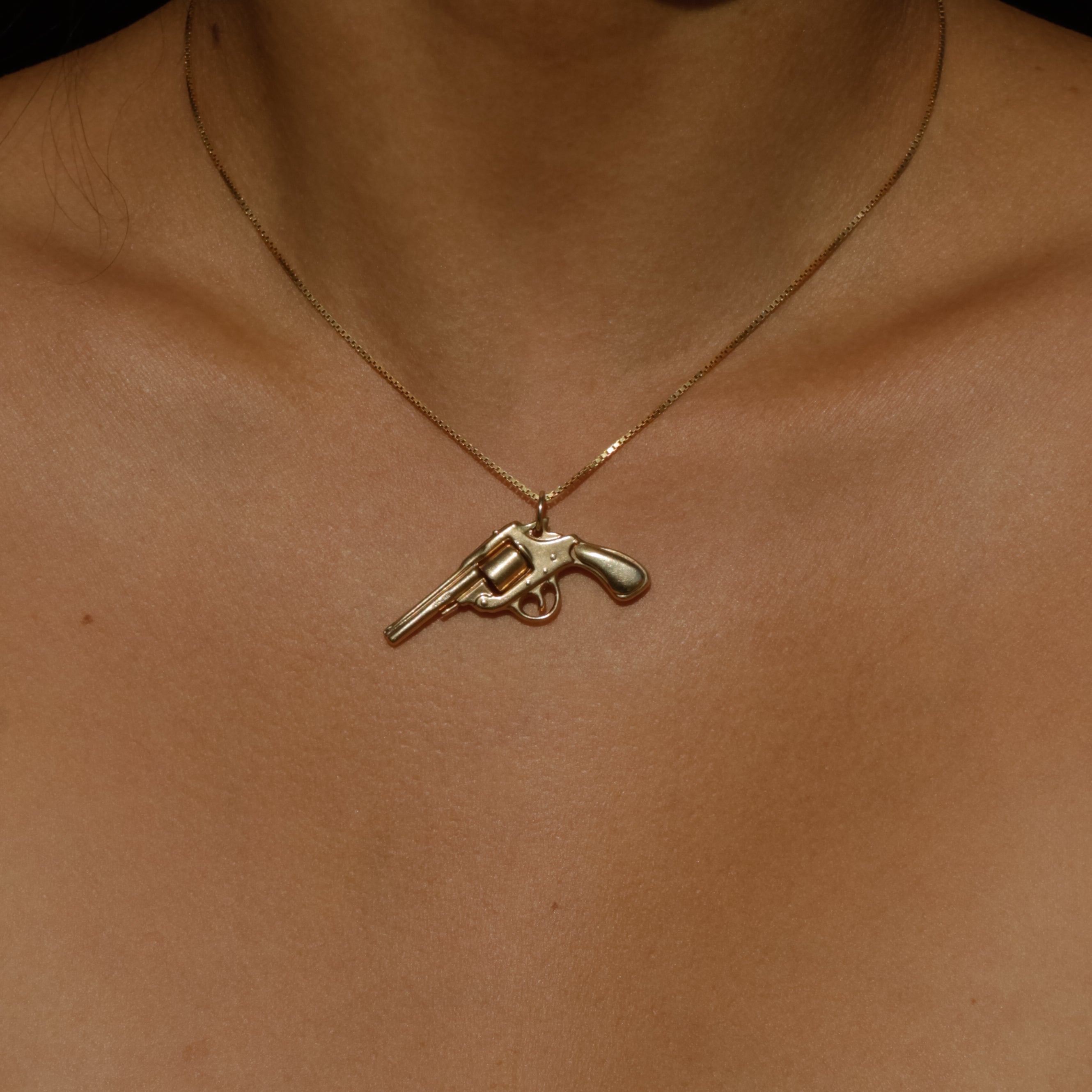 Vintage Articulated Revolver Gun Charm