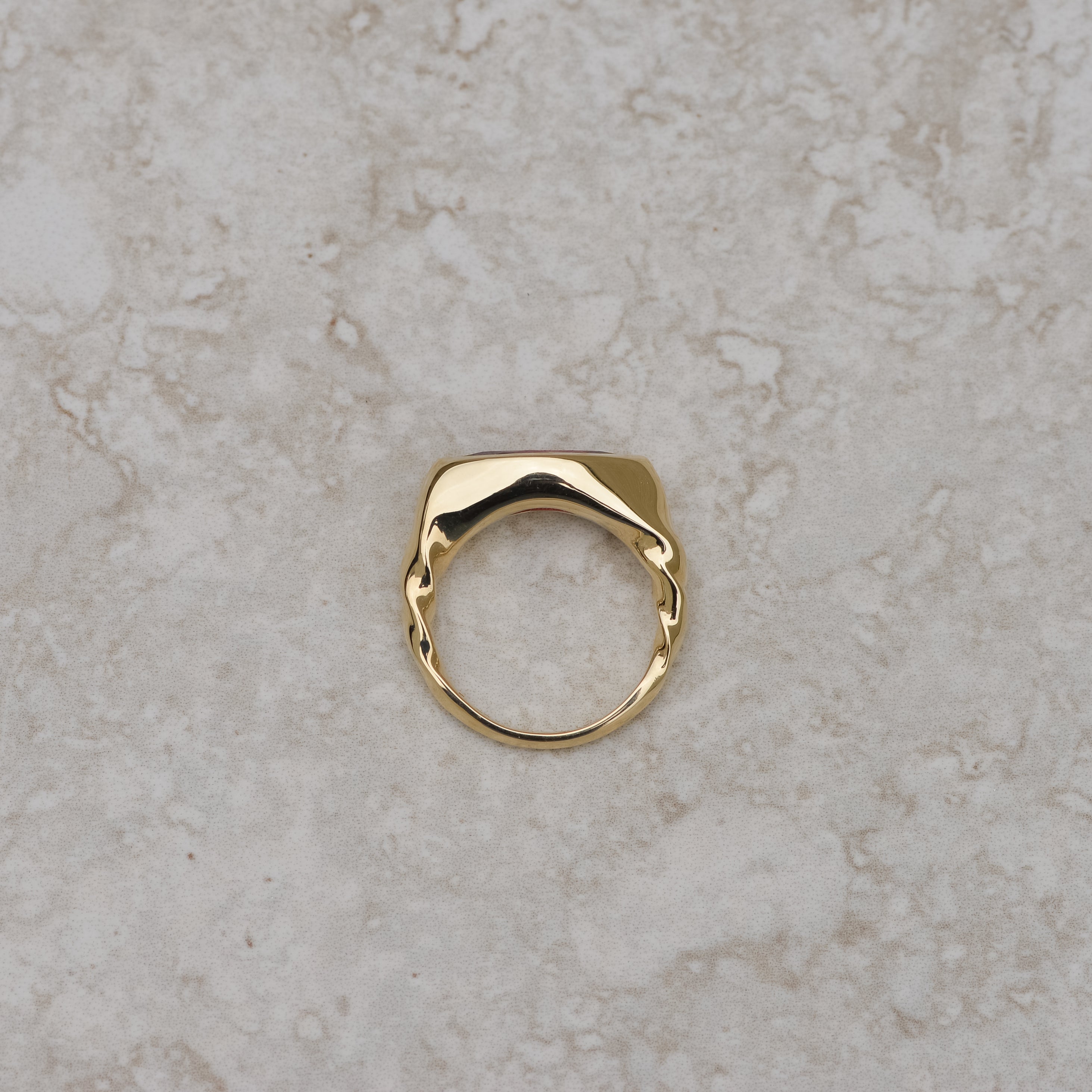 Rippling Signet, rubellite tourmaline