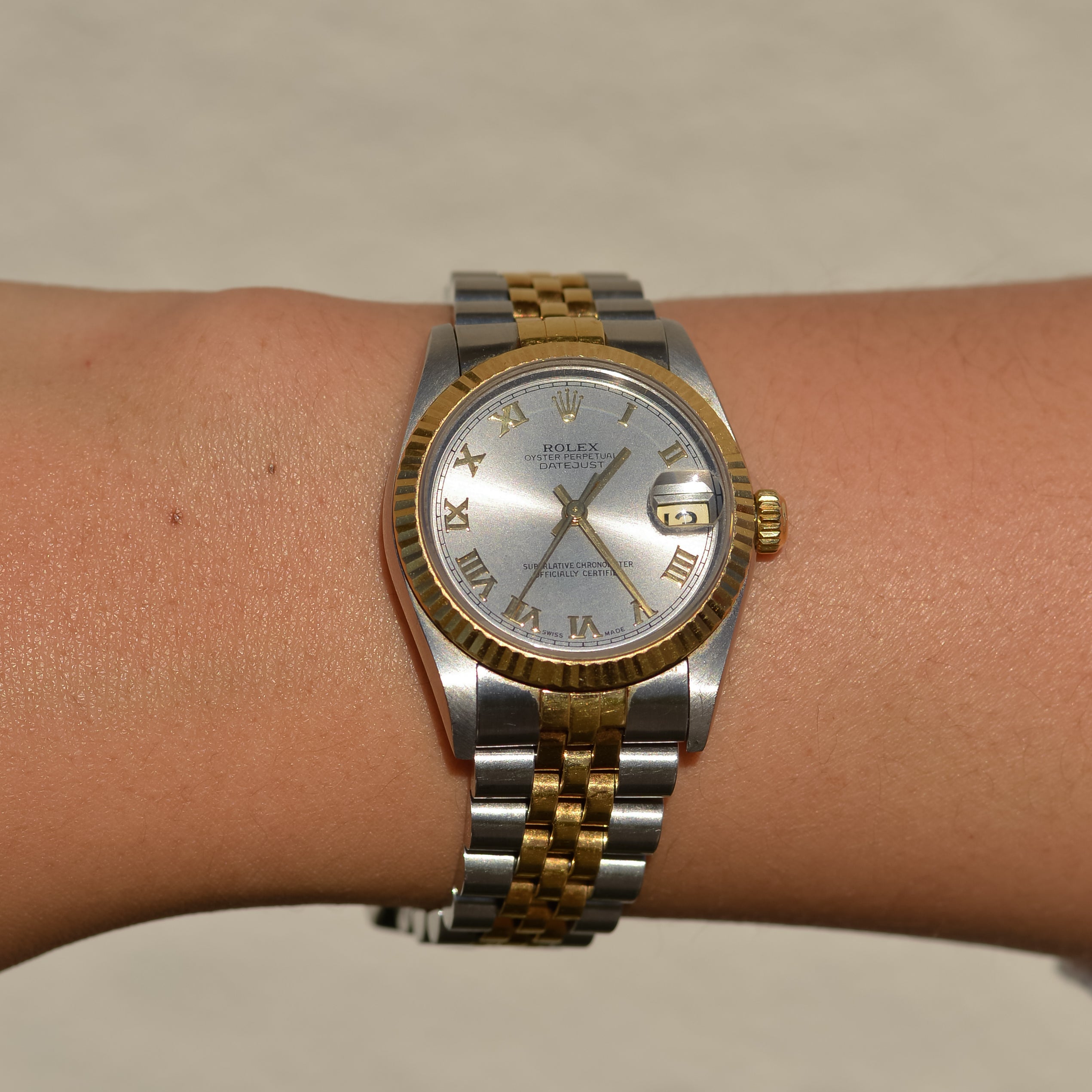 Rolex Datejust 31, silver Roman dial, reference 68273