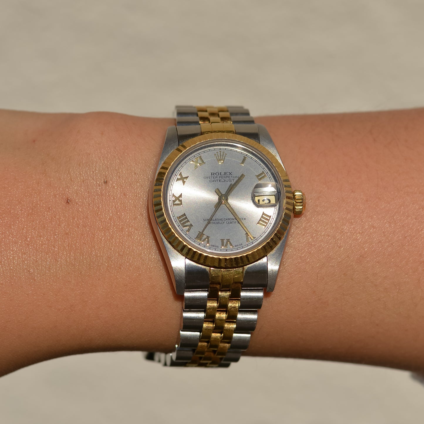 Rolex Datejust 31, silver Roman dial, reference 68273