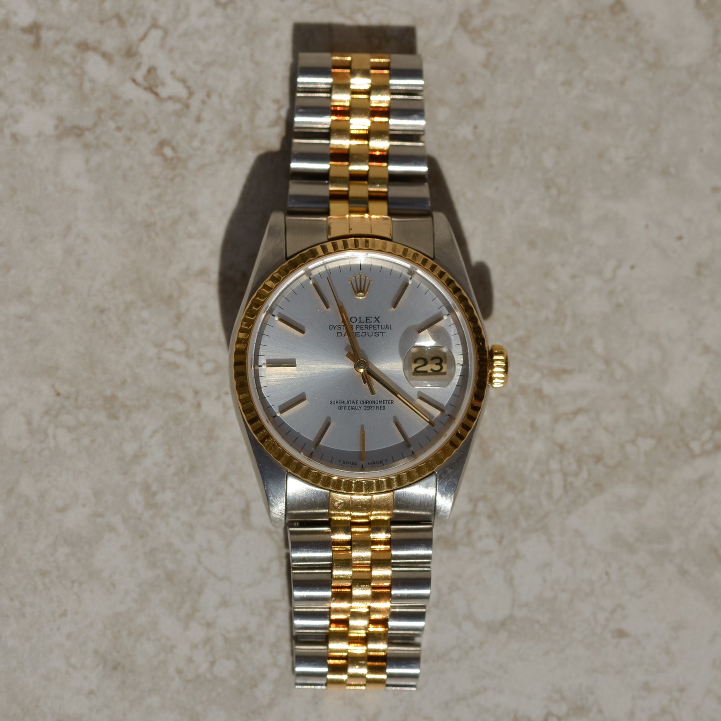Rolex Datejust 36, silver dial, reference 16233