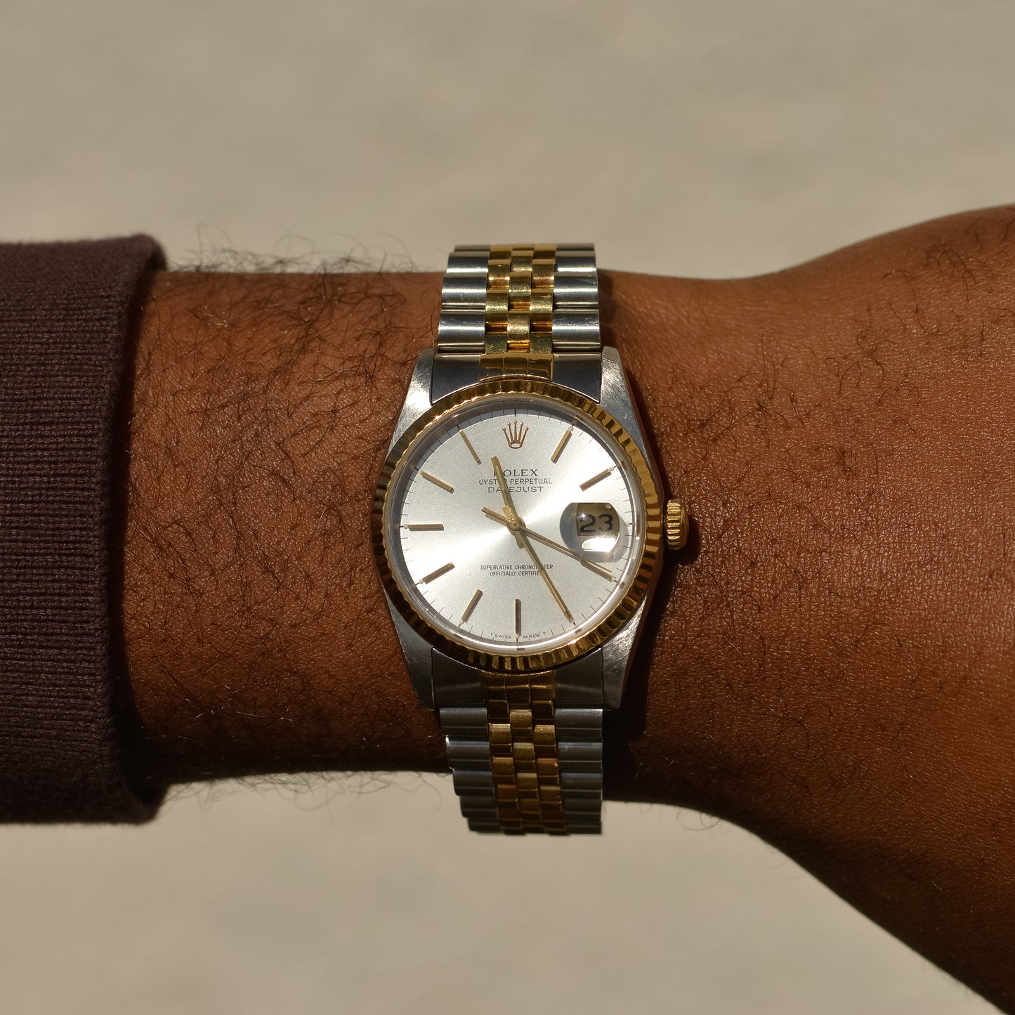 Rolex Datejust 36, silver dial, reference 16233