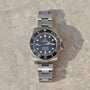 Stainless steel Rolex Submariner no date watch, black dial and bezel
