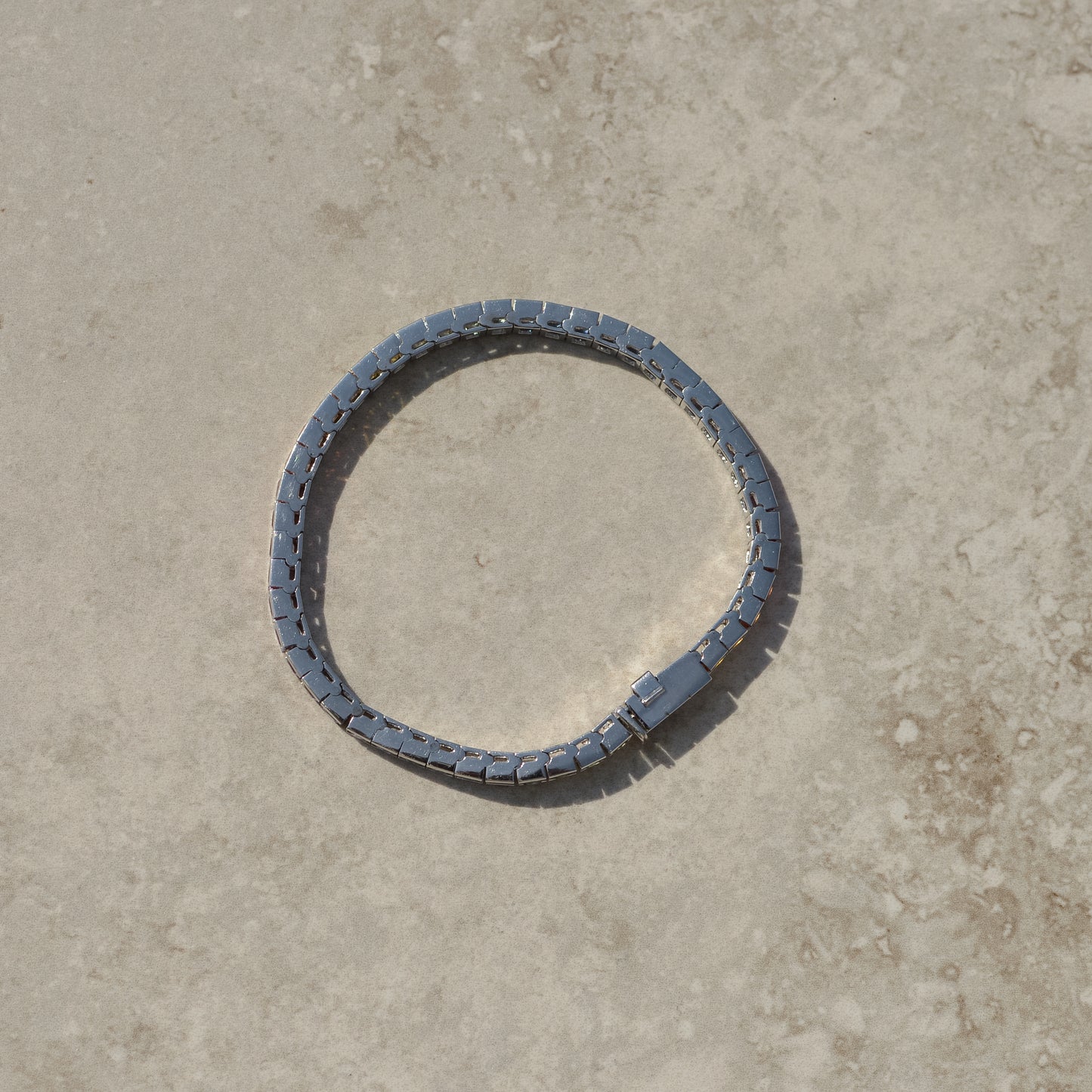 Estate Rainbow Sapphire Line Bracelet