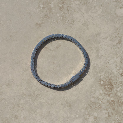 Estate Rainbow Sapphire Line Bracelet