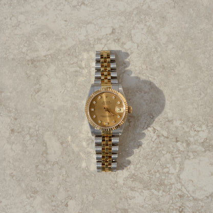 Rolex Datejust 31, champagne diamond dial, reference 68273