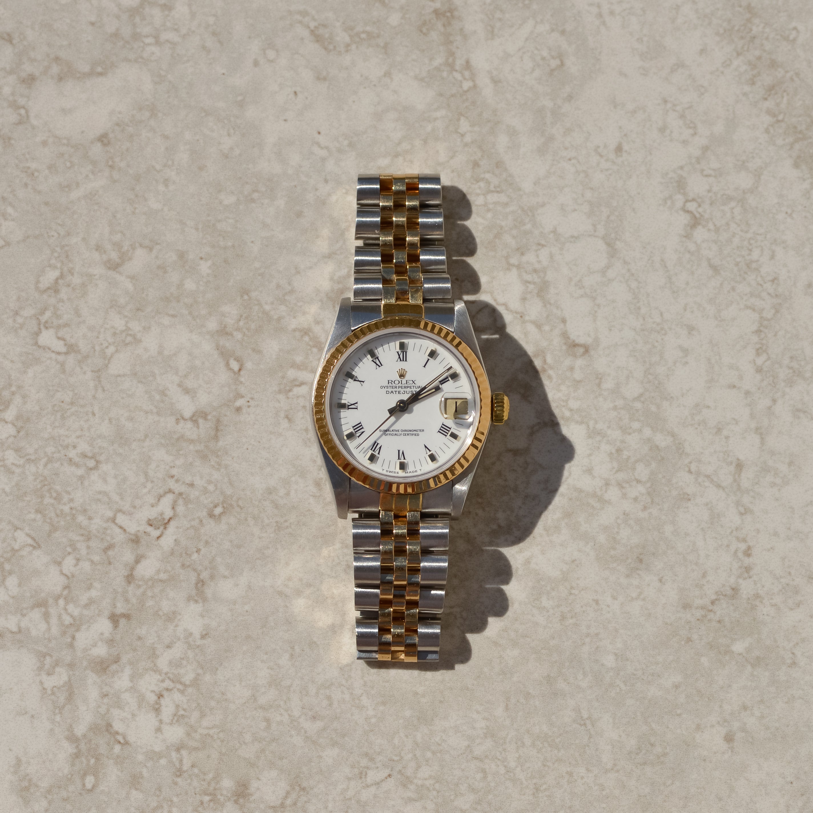 Rolex Datejust 31, white Roman dial, reference 68273