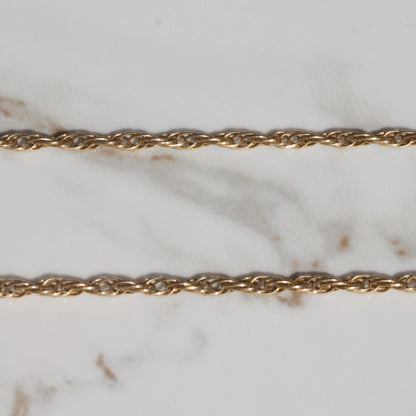 Vintage Rope Chain with Barrel Clasp 21.5" 14k Gold