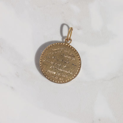 Antique Jesus Pendant with Rosecut Diamonds 18k Gold