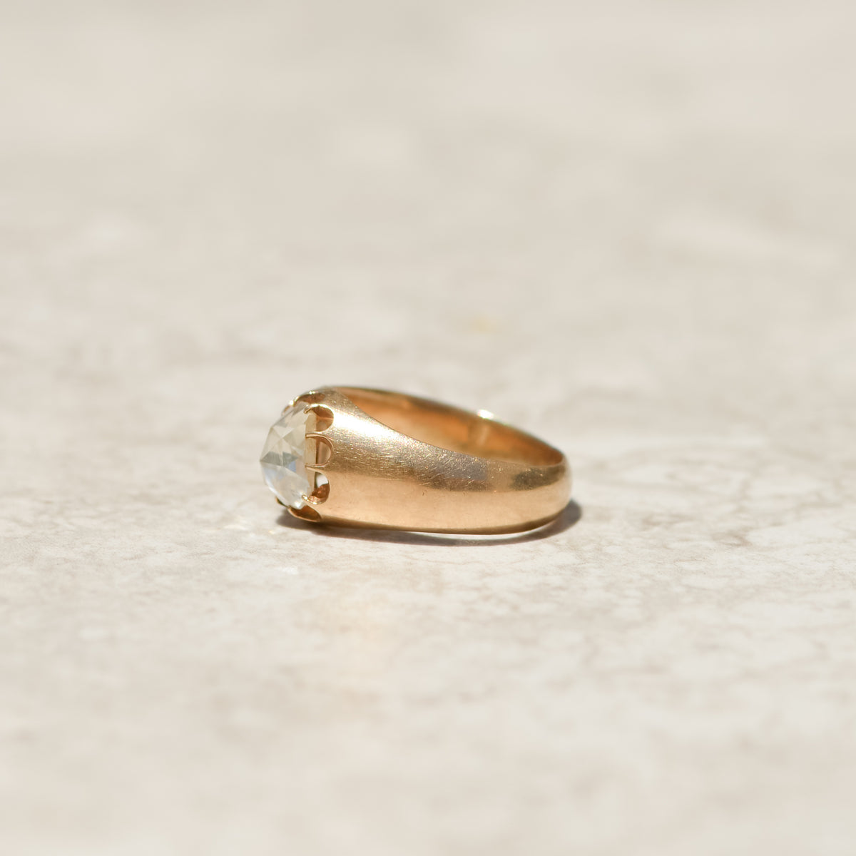 Antique Rose-cut Diamond Buttercup Ring