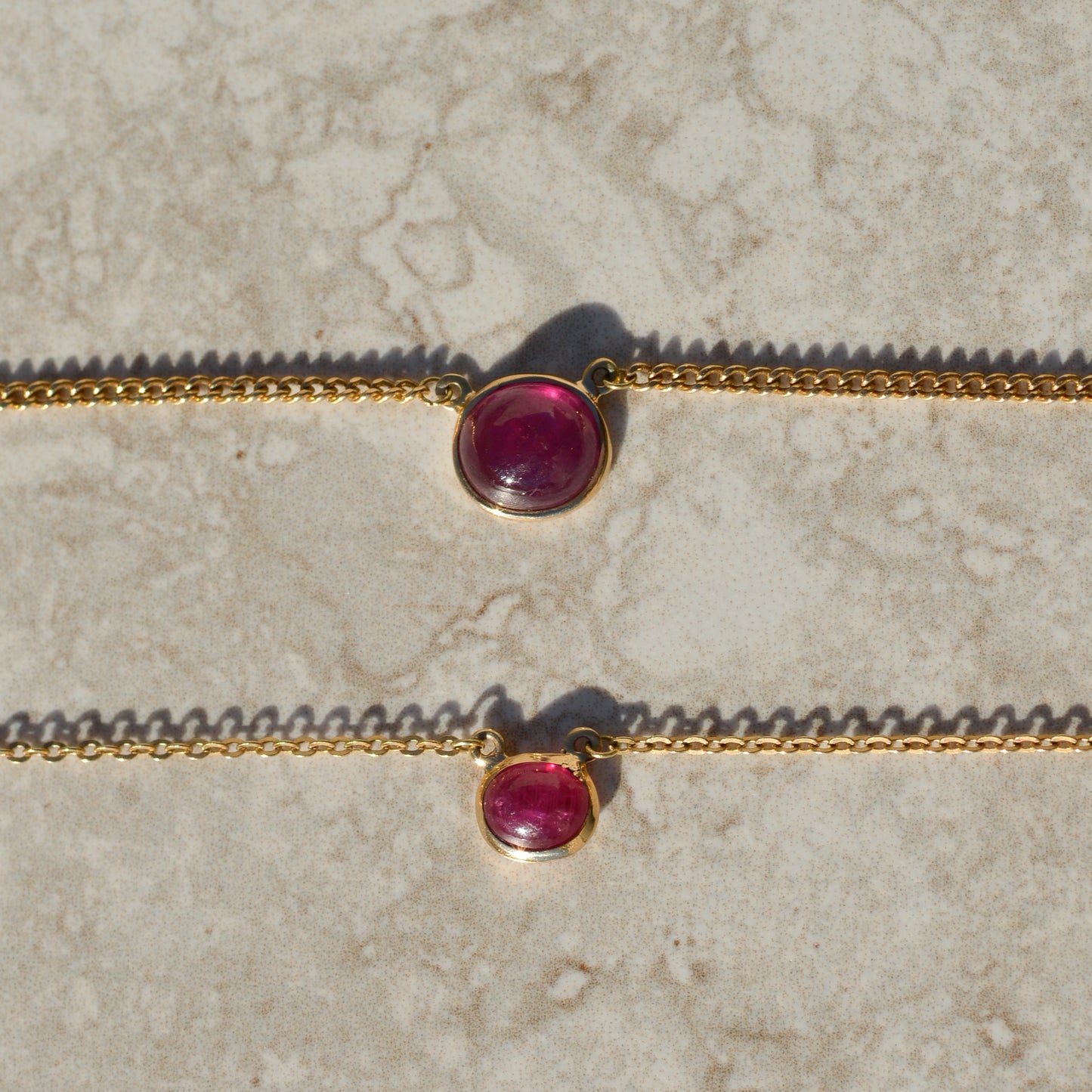 Bezel-set Ruby Necklace
