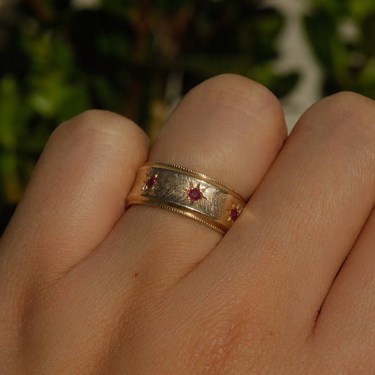 Vintage Star-set Ruby Ring 14k Sz 6