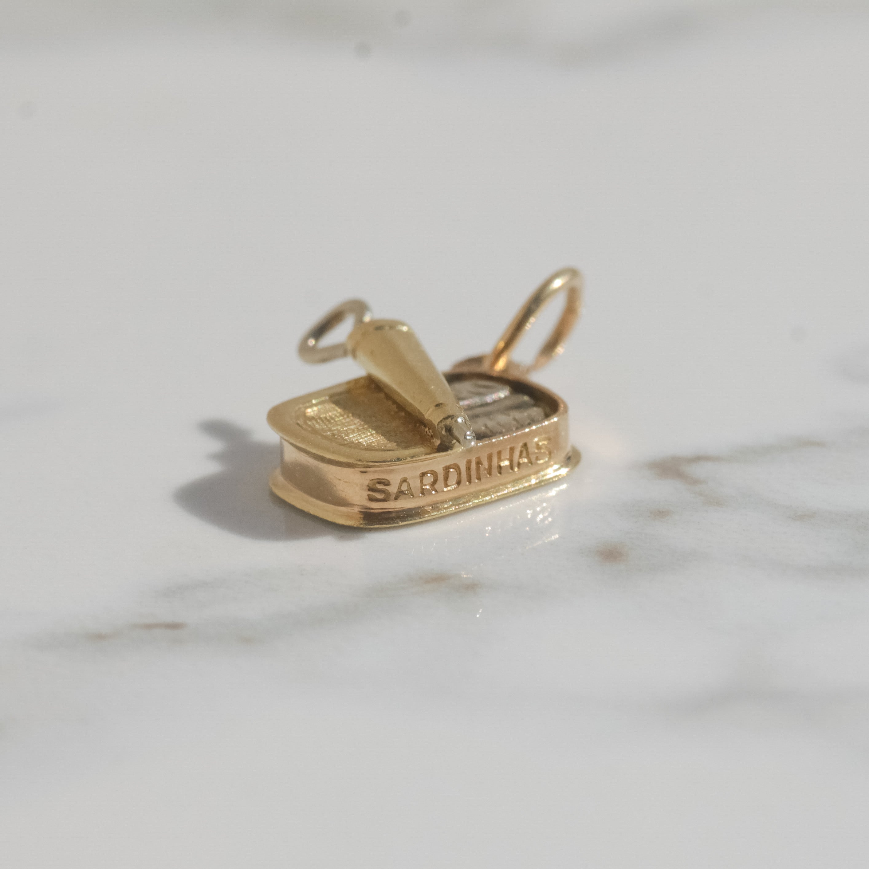 Vintage Sardine Can Charm