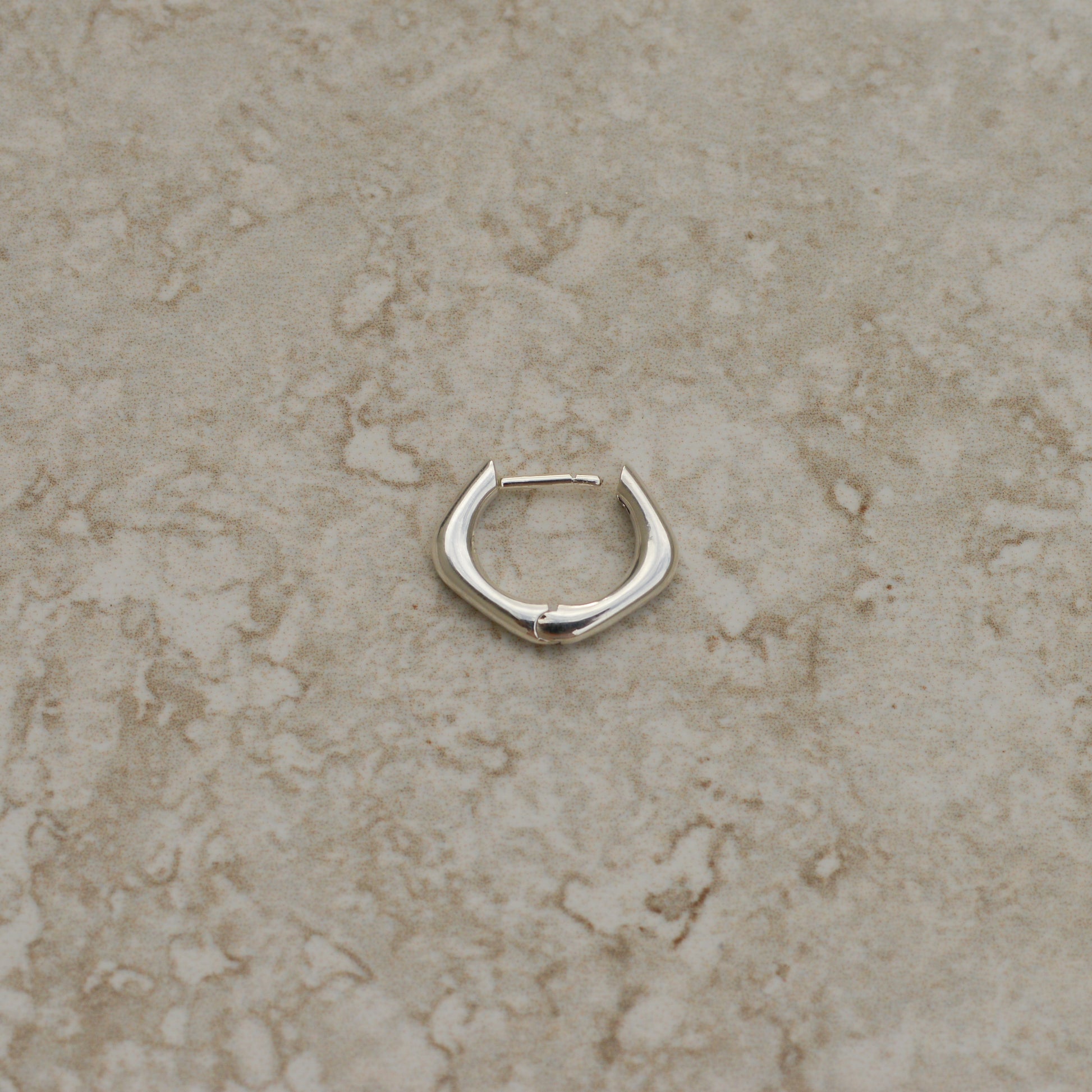 Seko Huggie Hoop Earring, sterling silver
