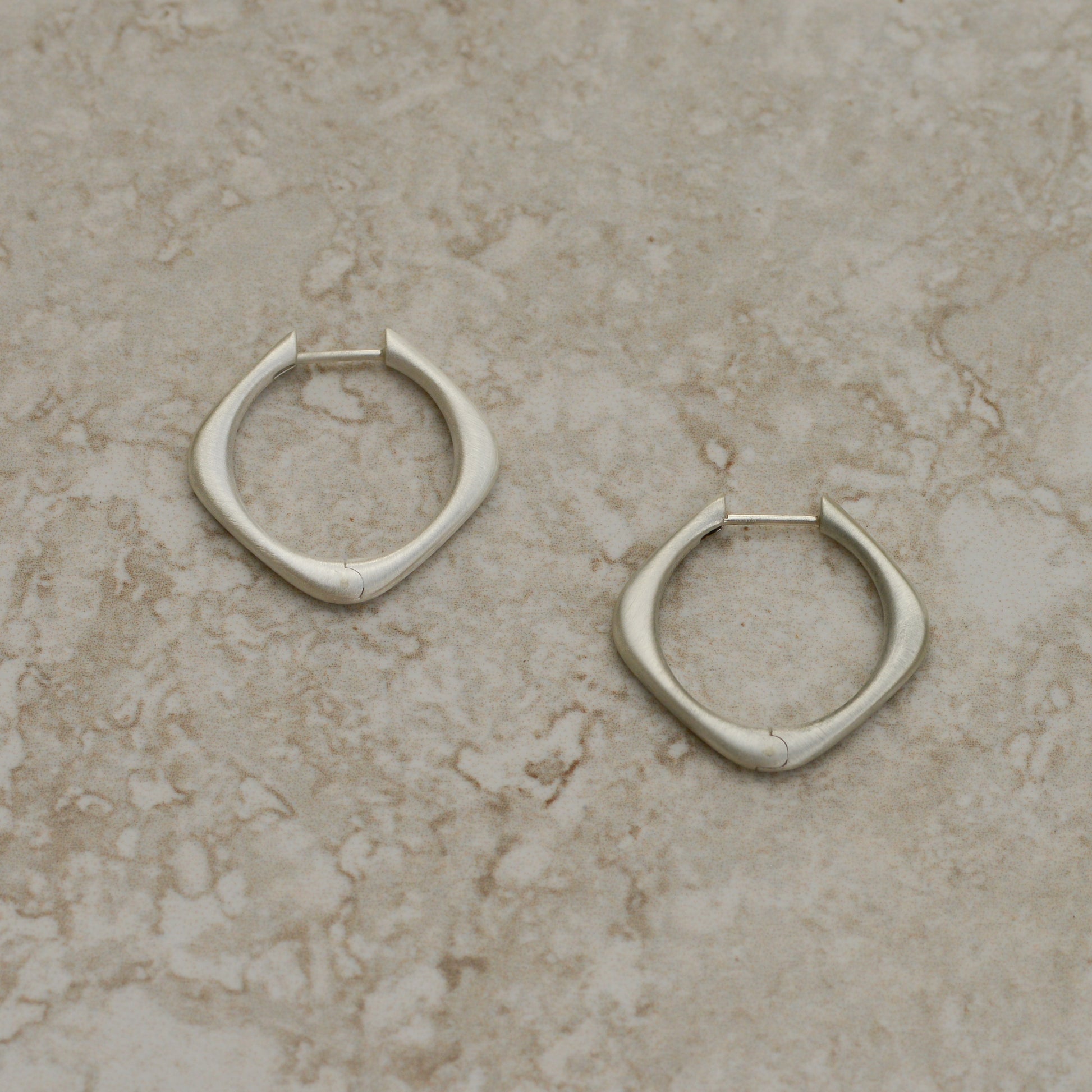Large Seko Hoop Earrings, sterling silver