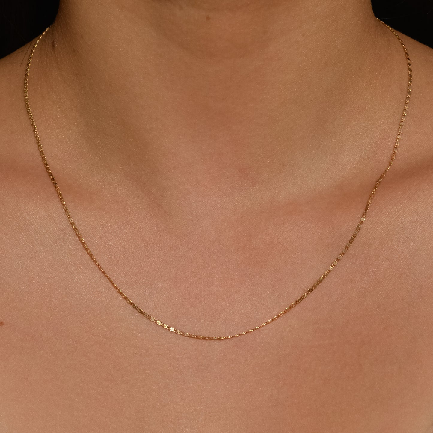 Estate Snail Chain 18.5" 14k