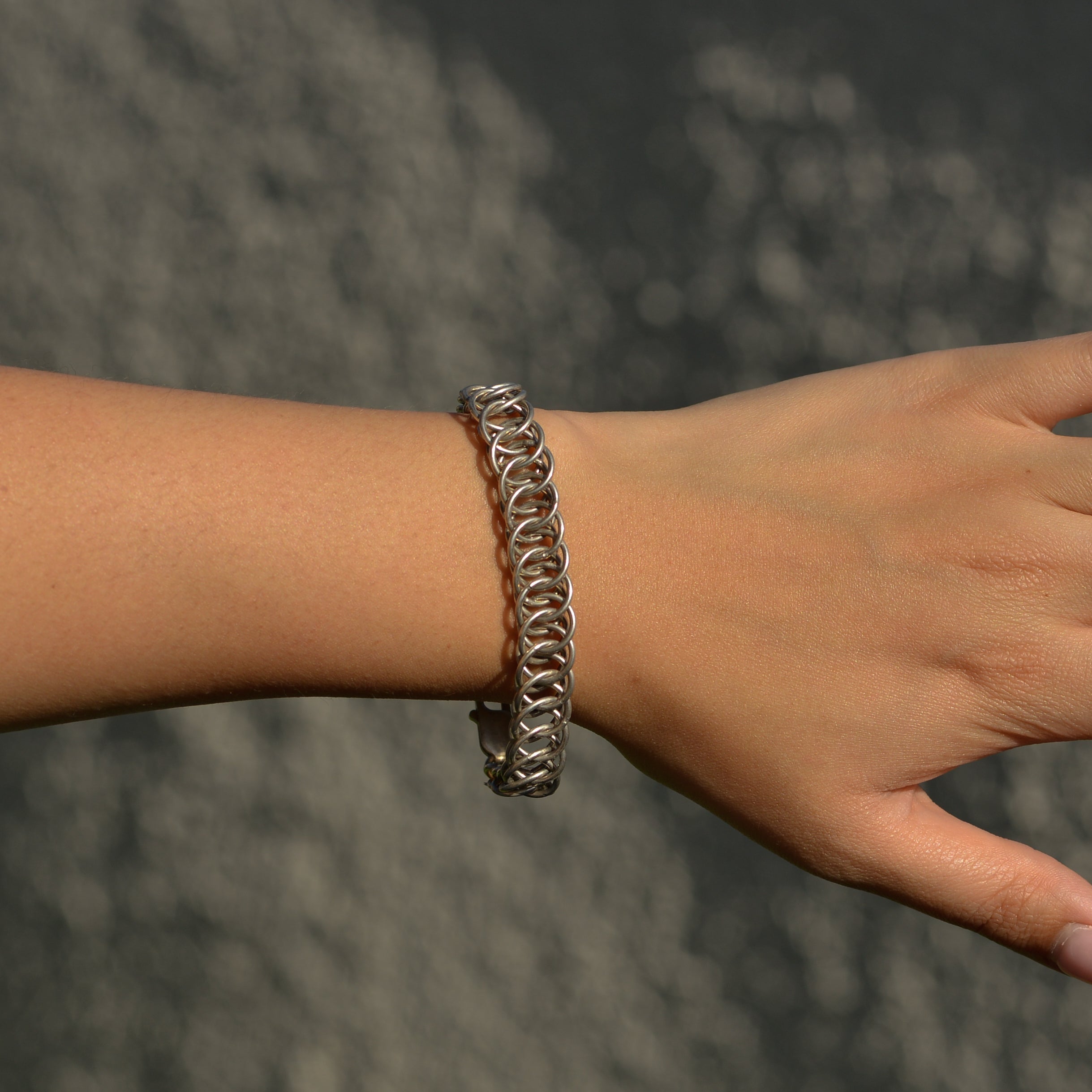 Vintage Sterling Spiral Link Bracelet