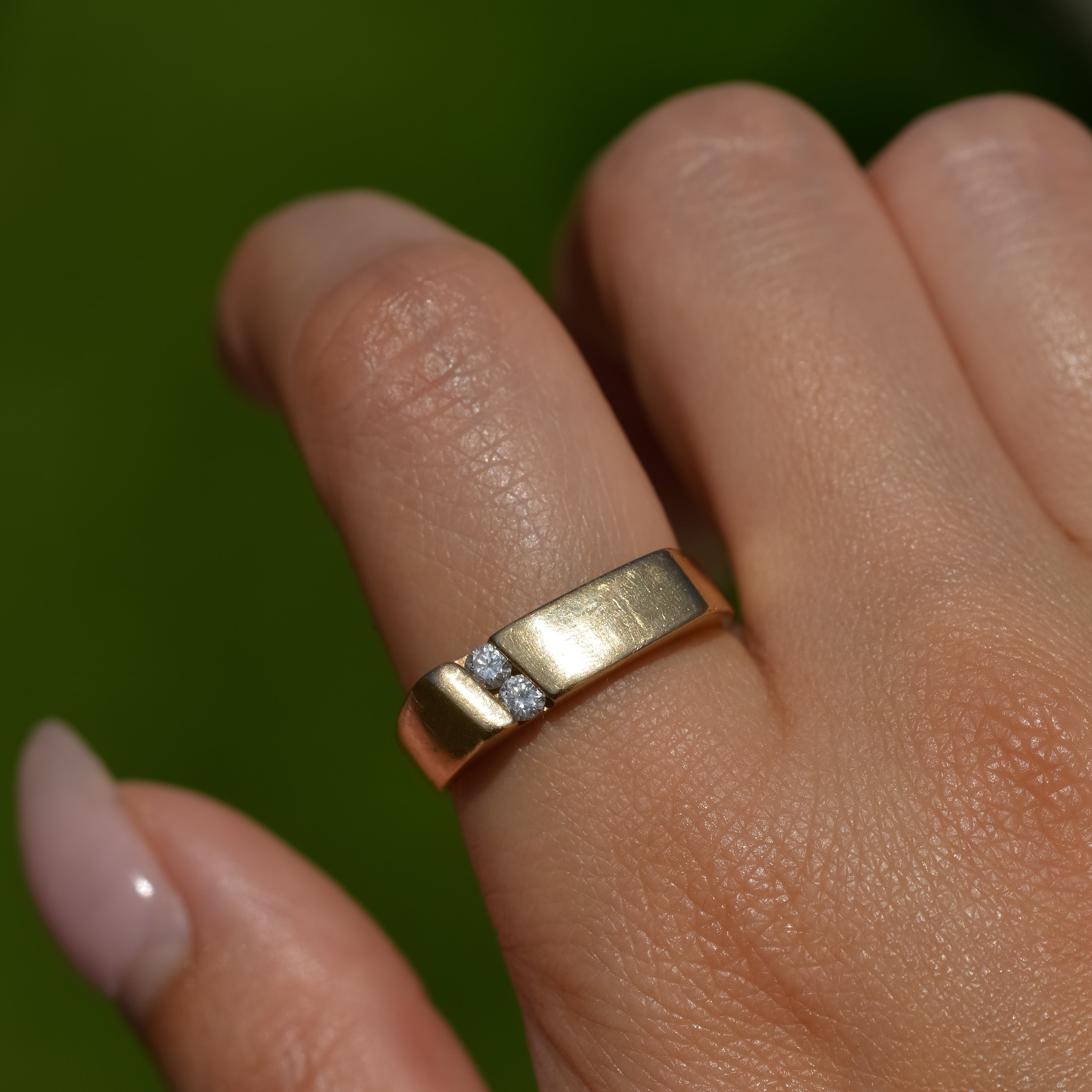 Vintage Geometric Diamond Ring