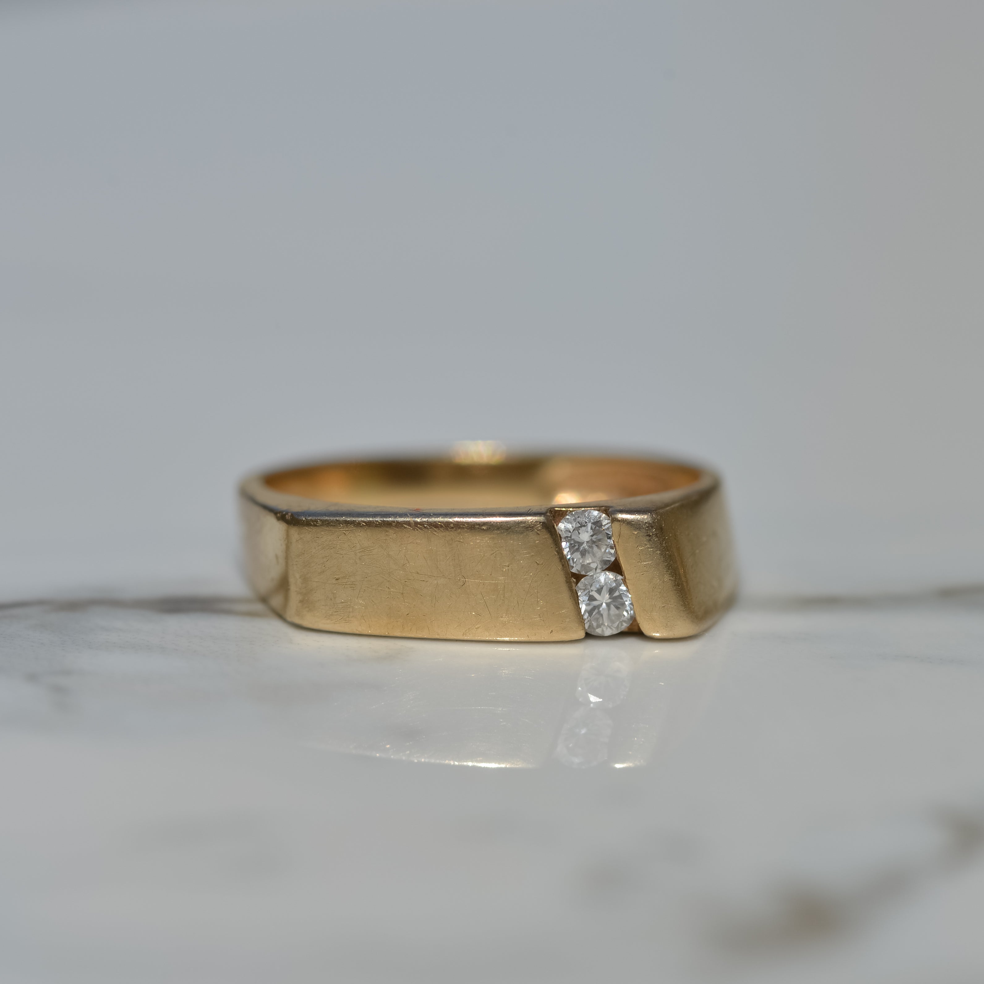 Vintage Geometric Diamond Ring