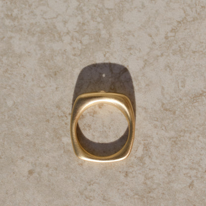 mini Seko Square Ring, old mine cut