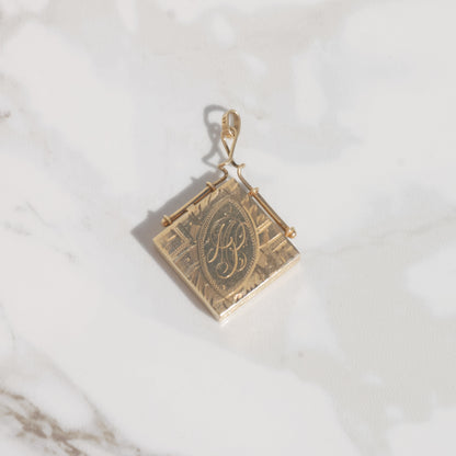 Antique Watch Fob Locket 14k Gold