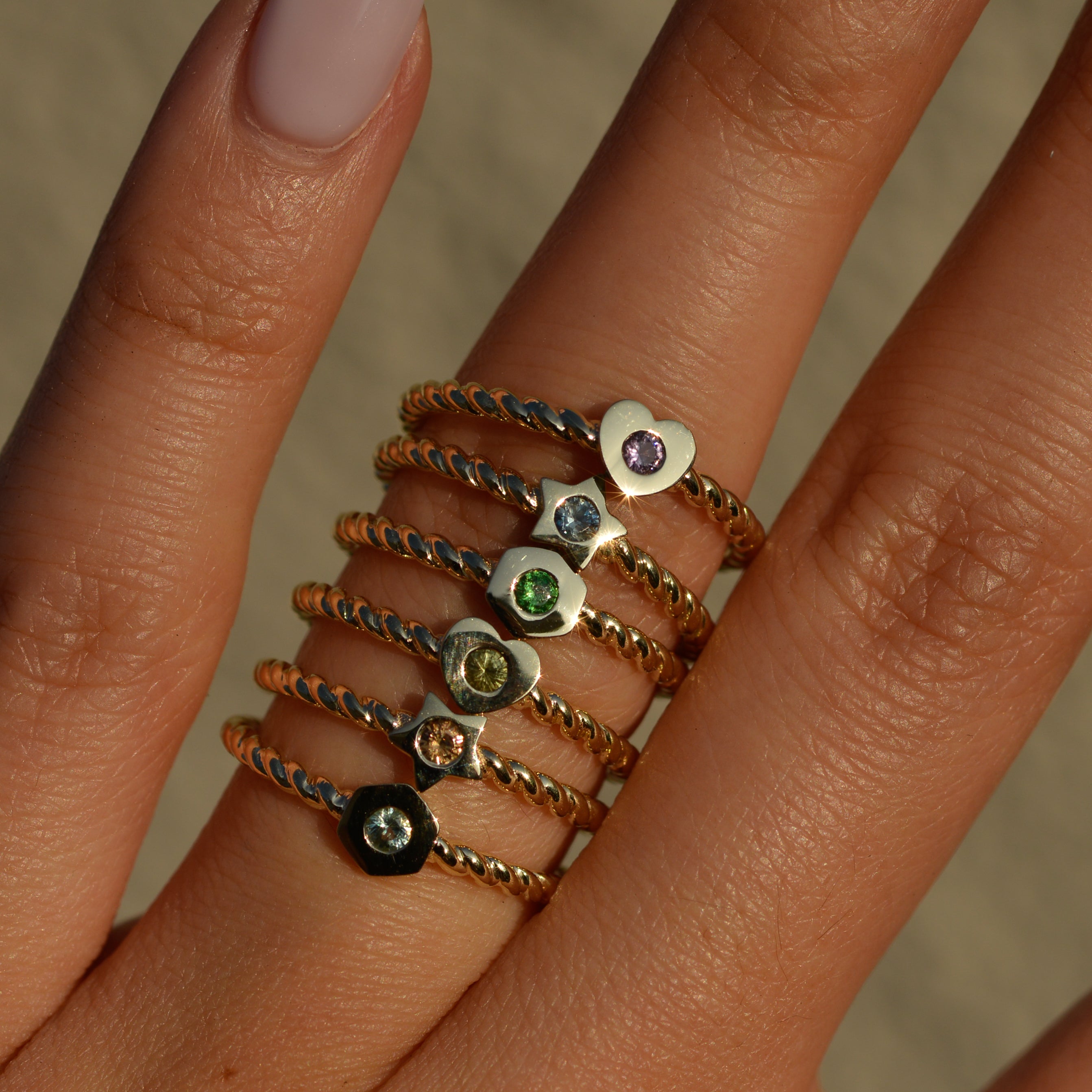 Token Twisted Stacking Rings