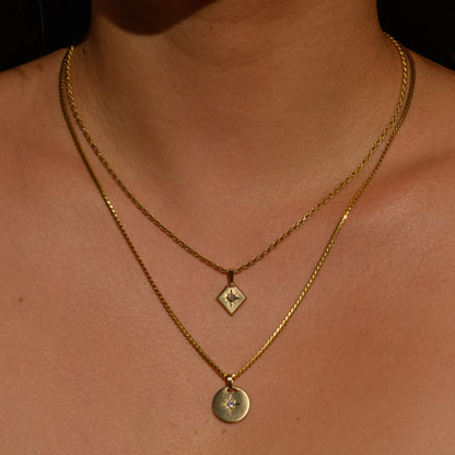 Round Star-set charm, diamond