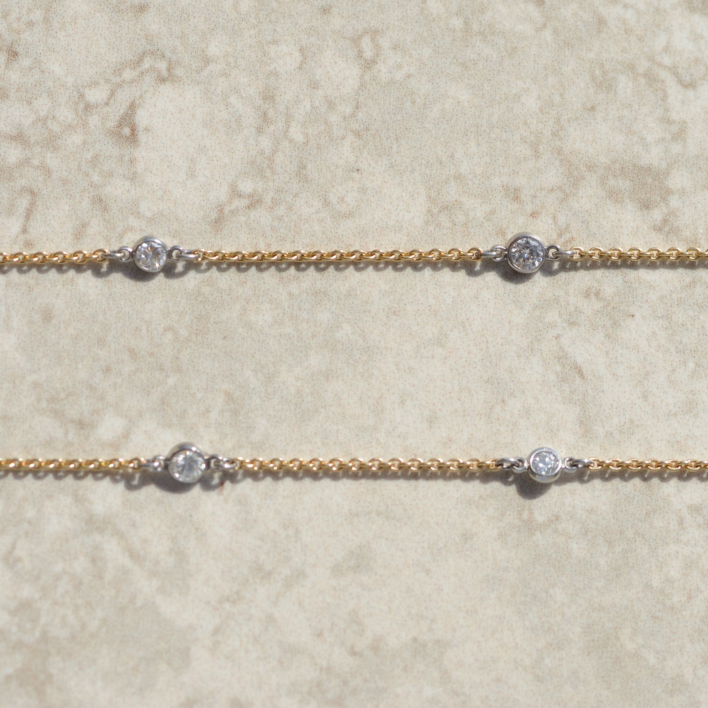 Estate Diamond Station Necklace