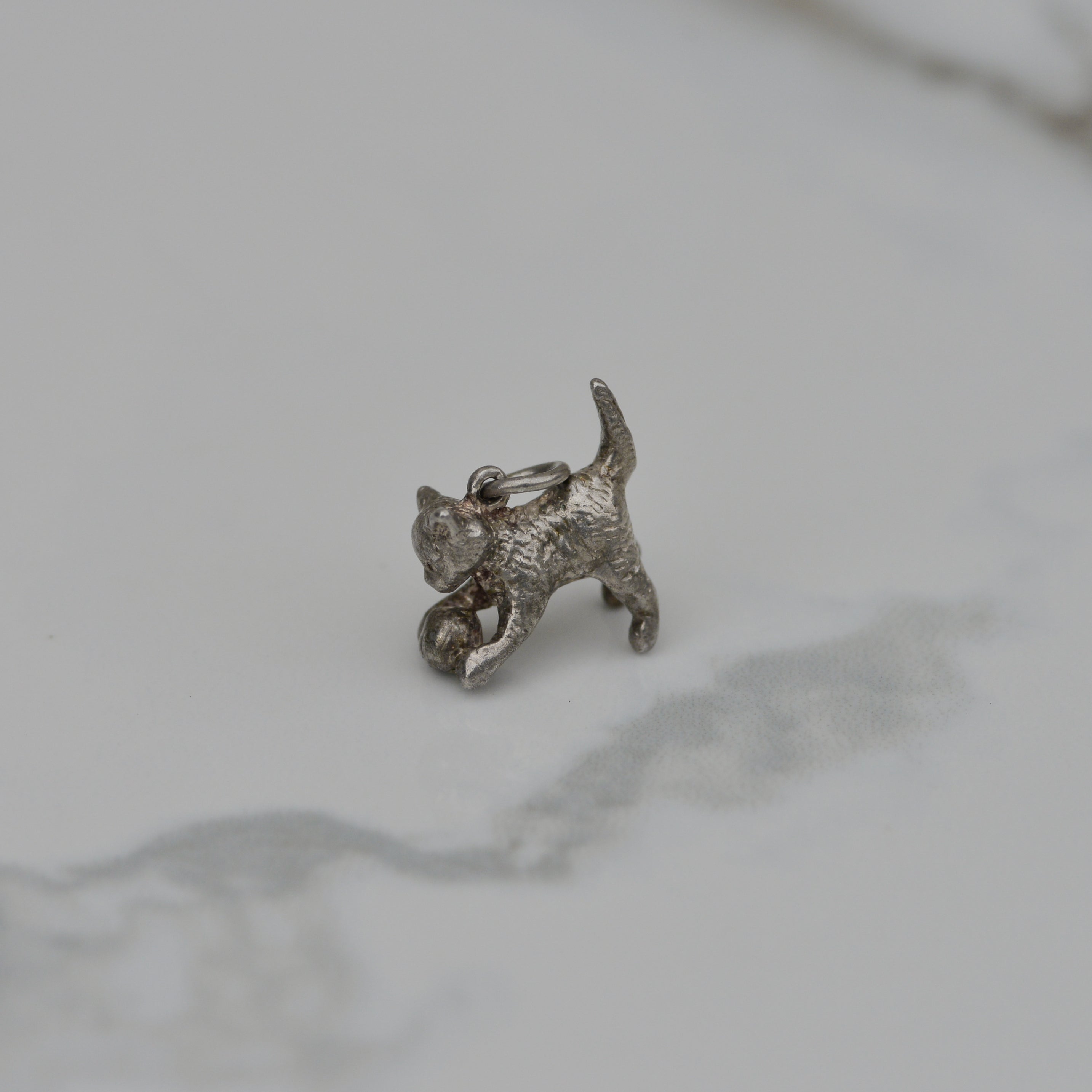 Vintage Sterling Cat Charm