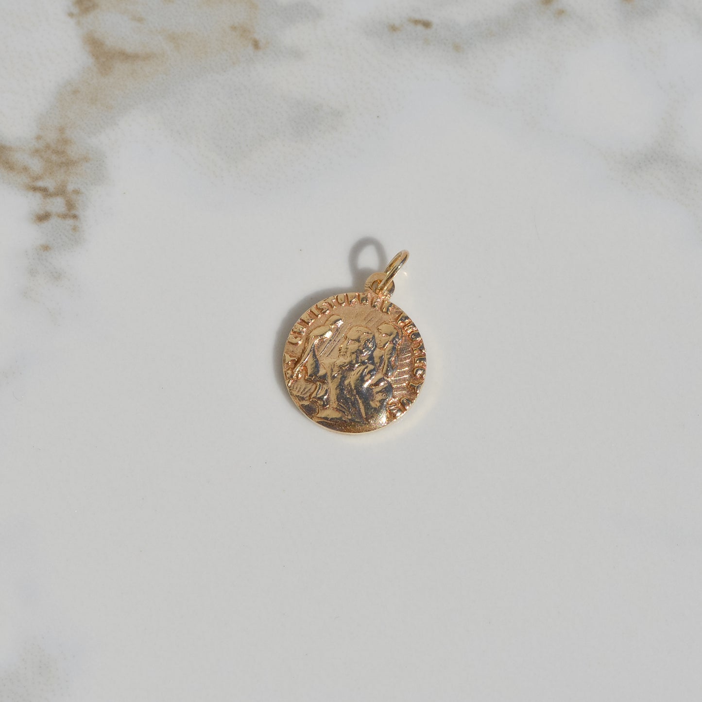 Vintage St. Christopher Charm 14k