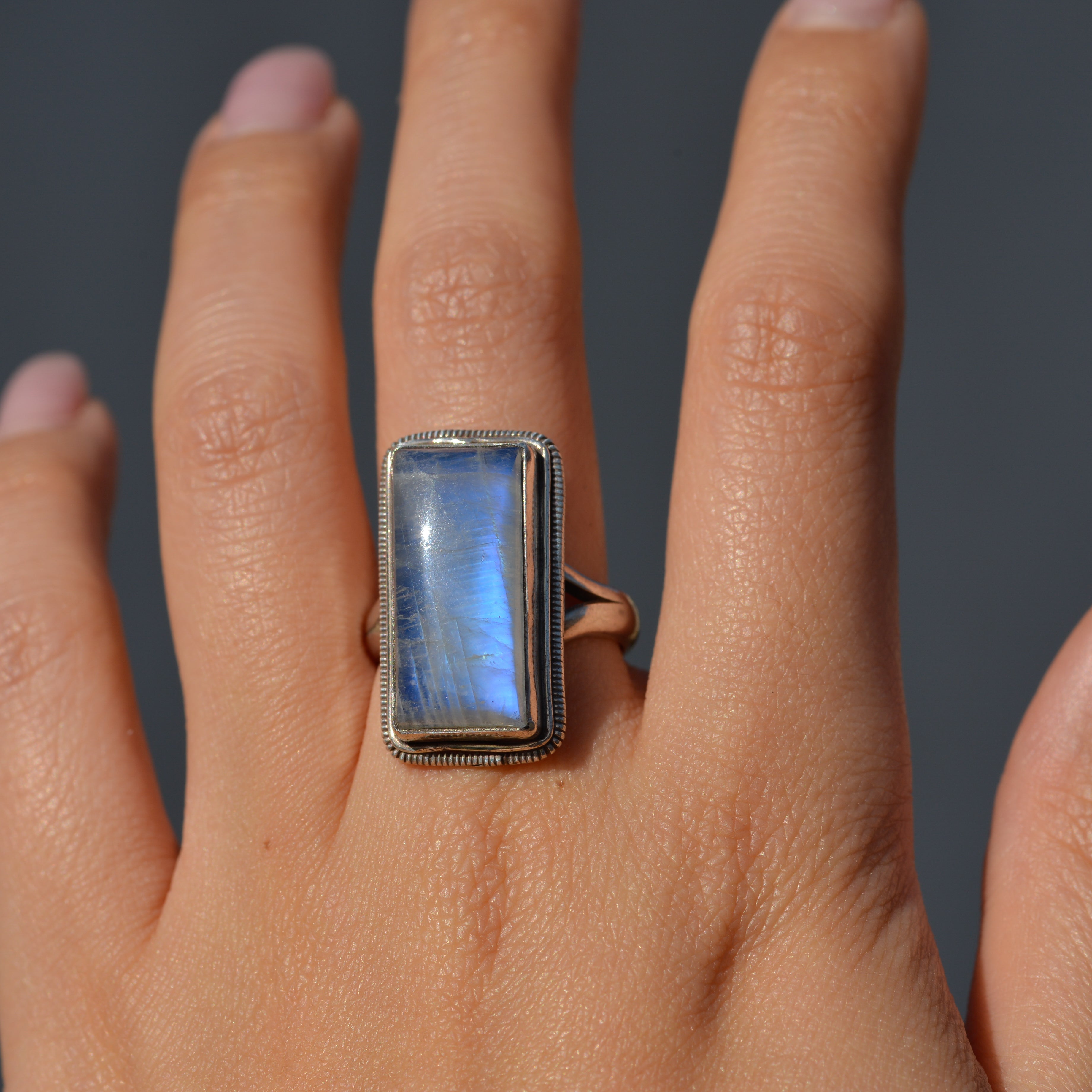 Vintage Sterling Moonstone Ring