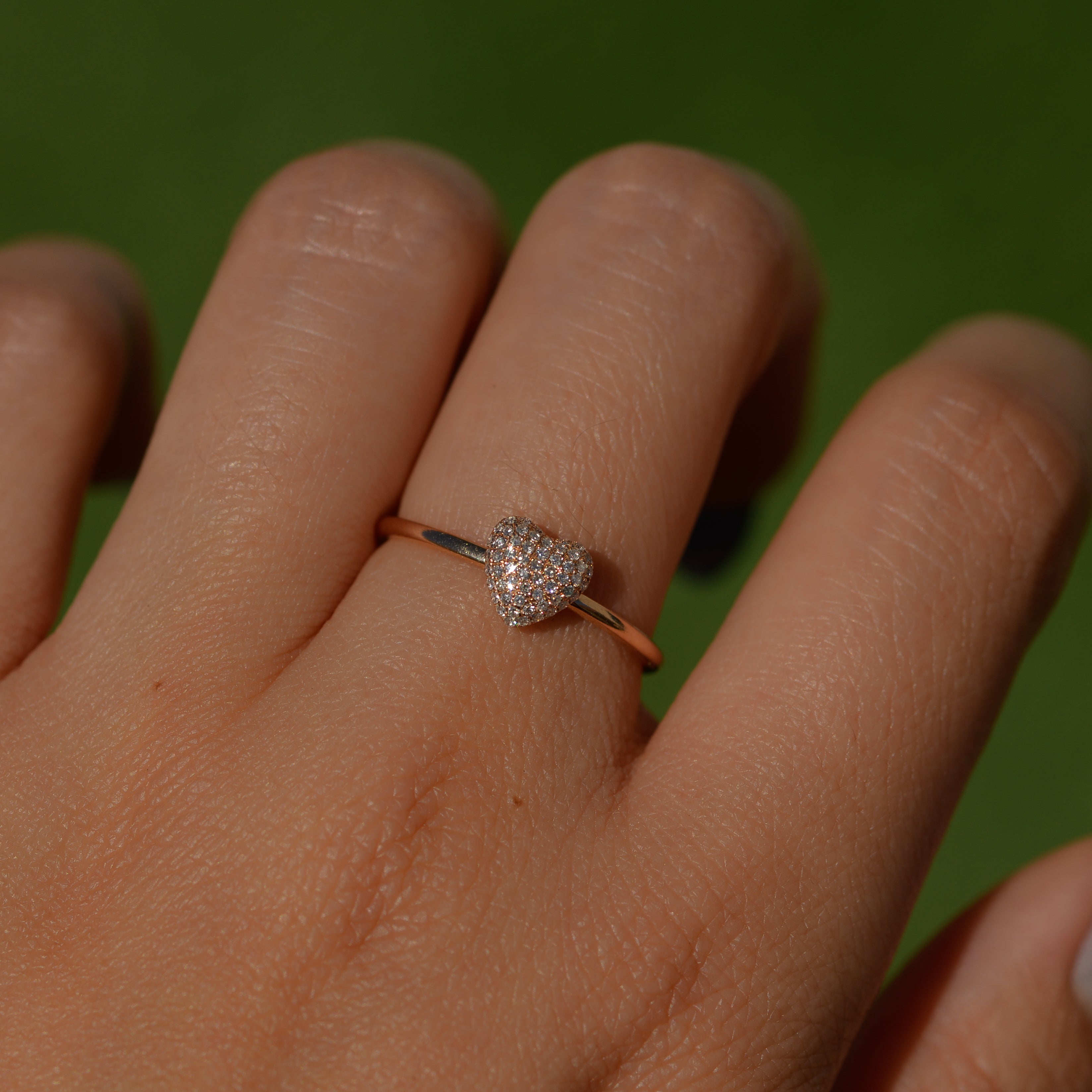 Estate Diamond Pavé Heart Ring