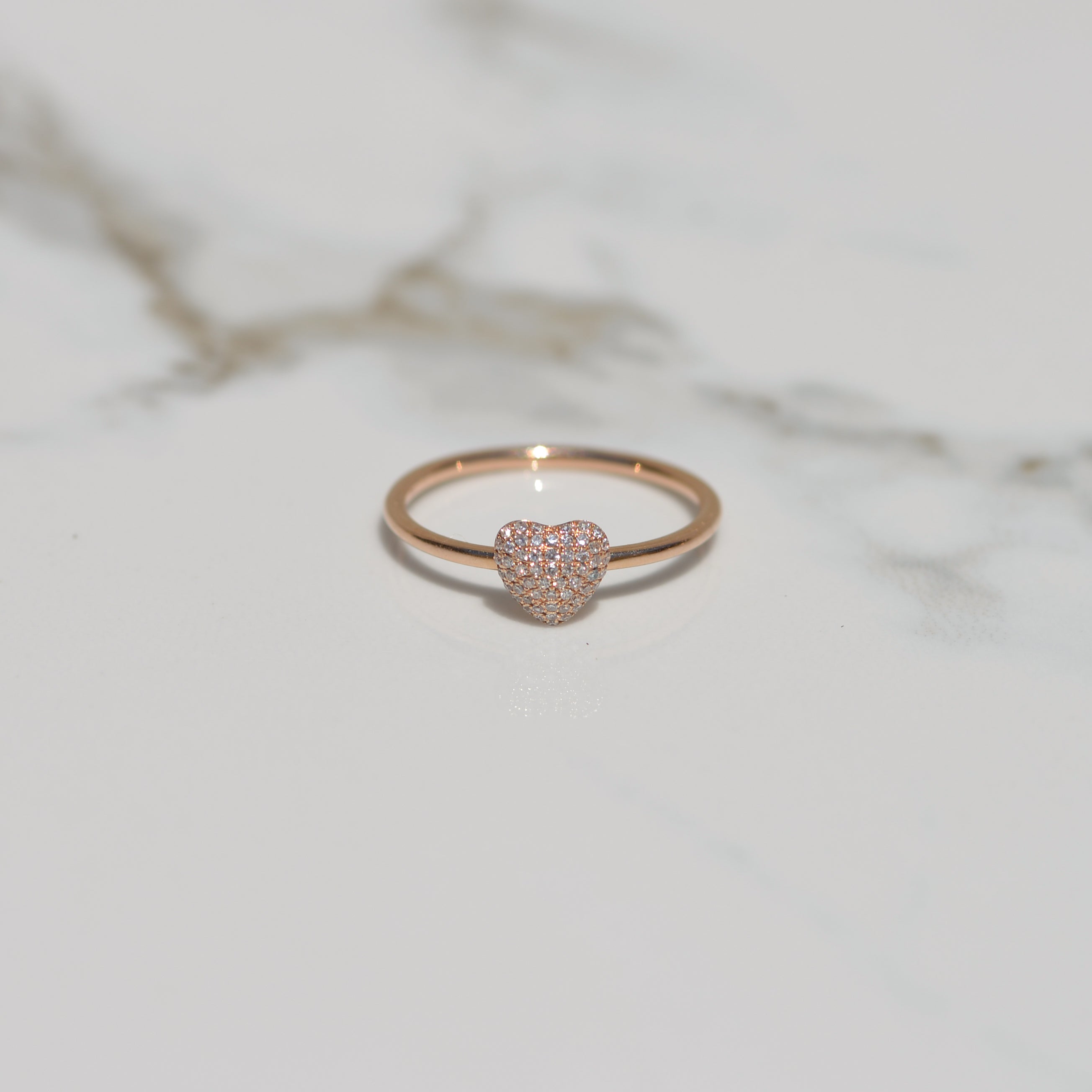 Estate Diamond Pavé Heart Ring