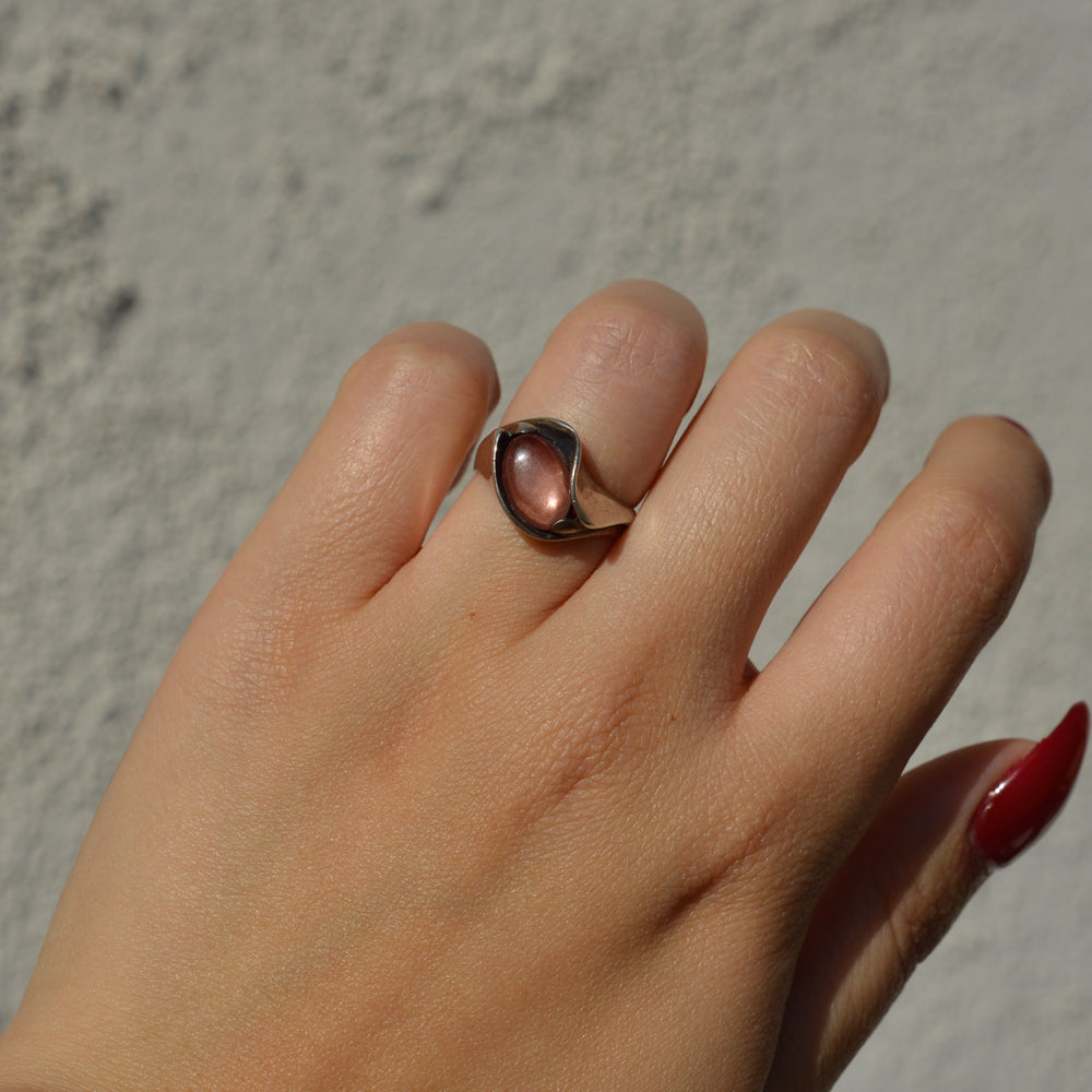 Vintage Sterling Sunstone Ring