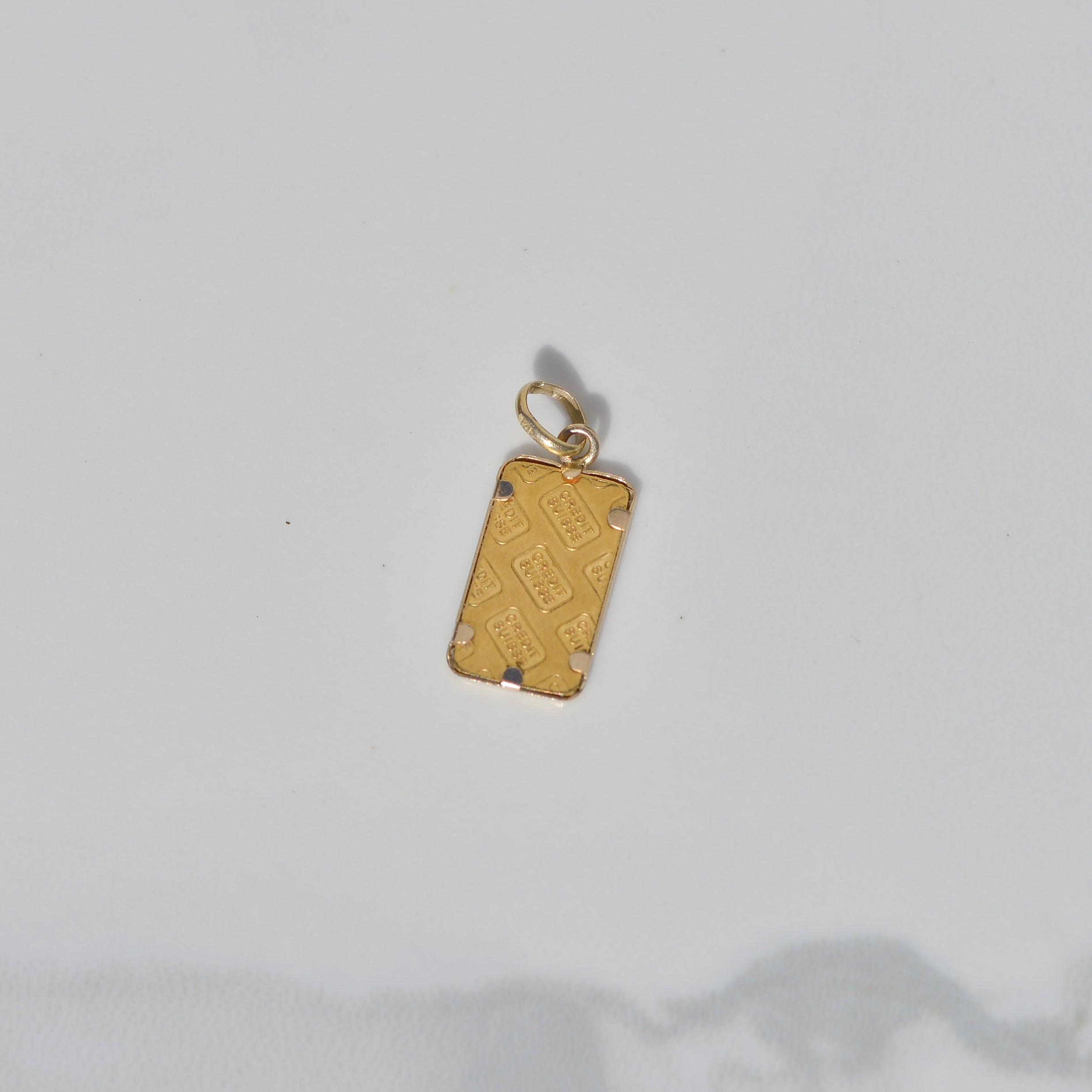 Vintage 24k Credit Suisse Bar in 14k Frame