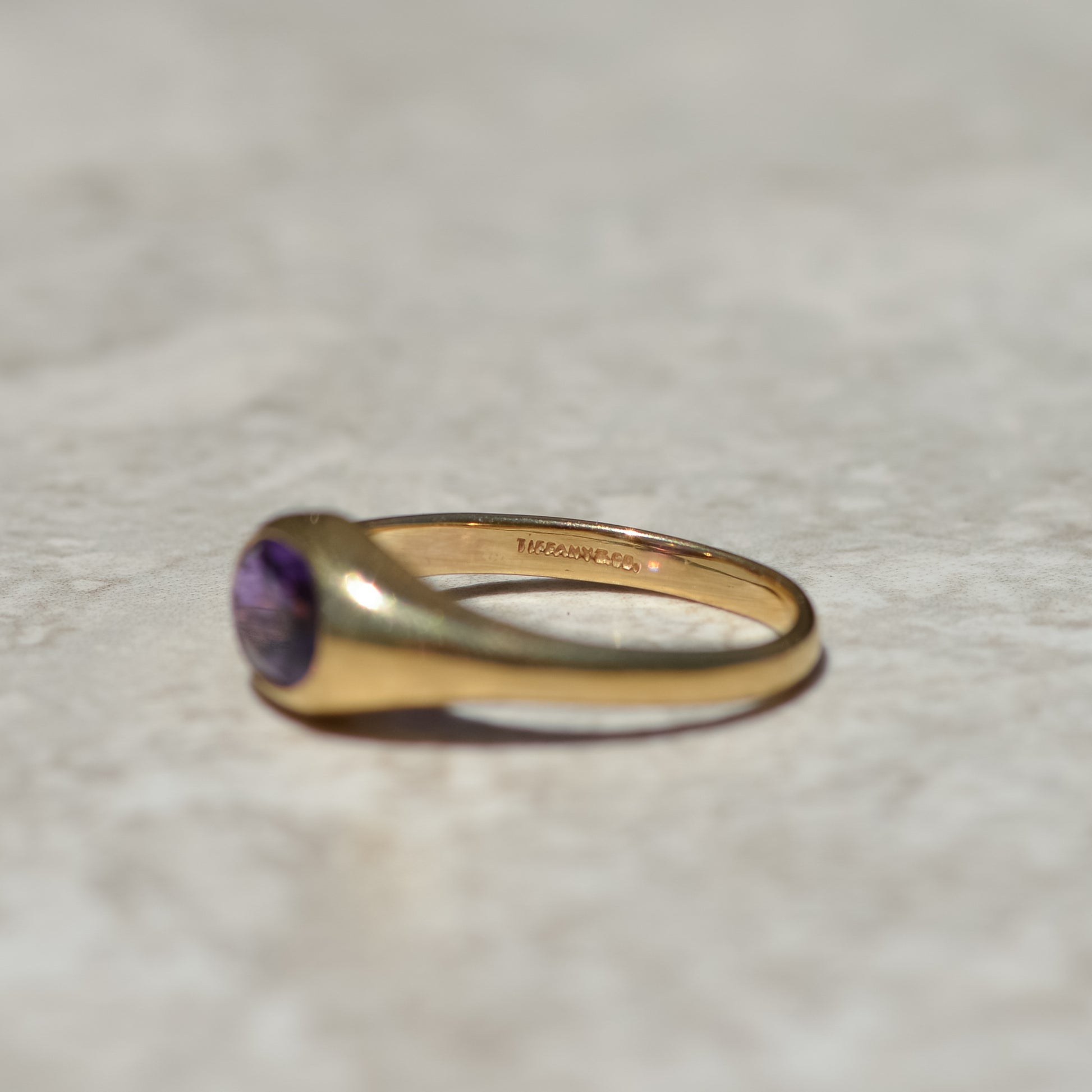 Vintage Tiffany & Co Amethyst Signet Ring
