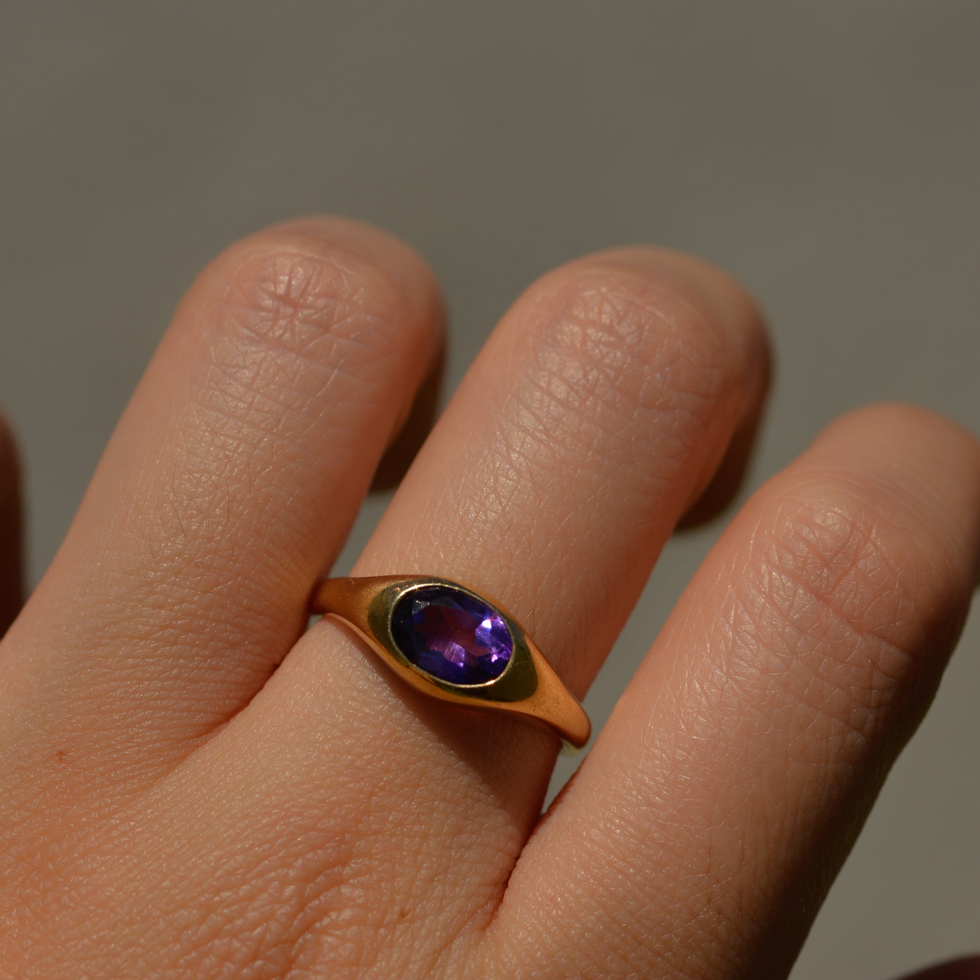 Vintage Tiffany & Co Amethyst Signet Ring