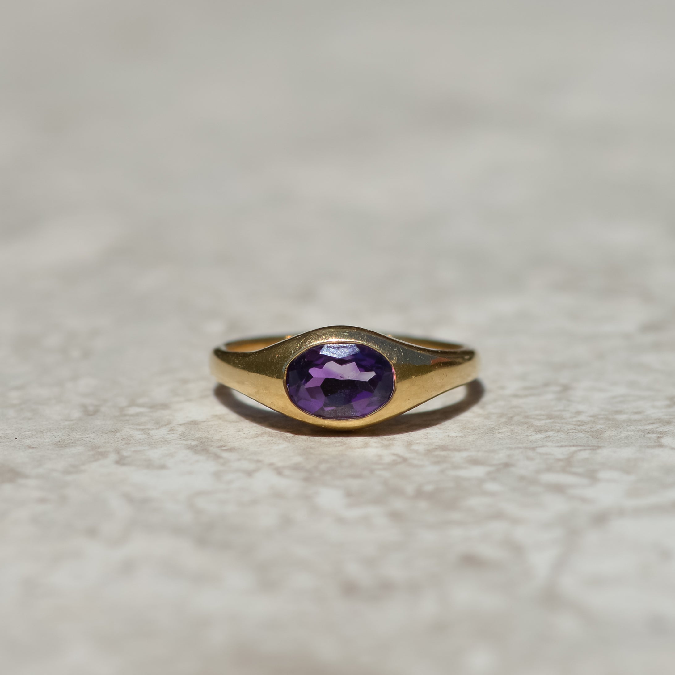 Vintage Tiffany & Co Amethyst Signet Ring